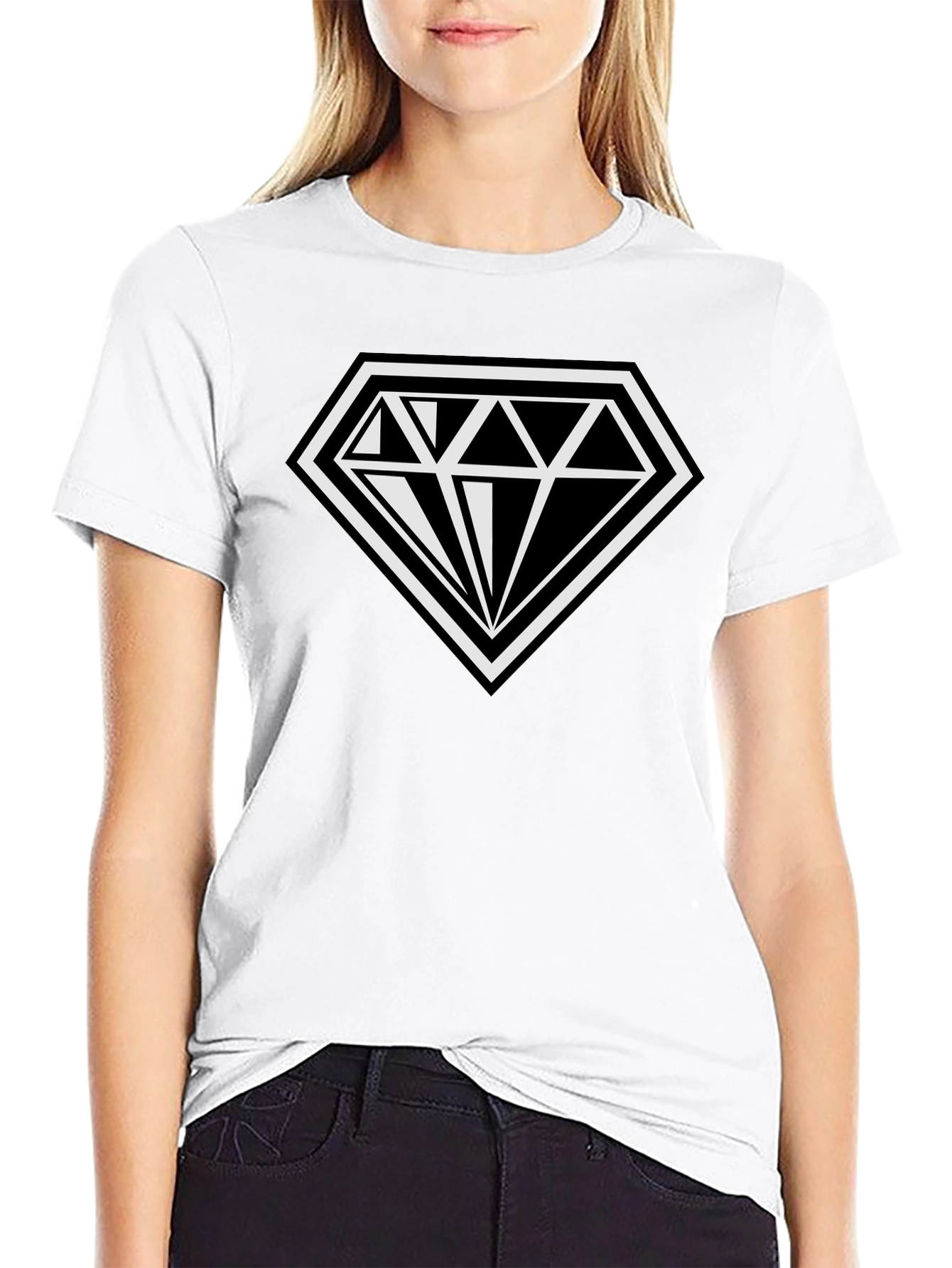 Black Diamond Logo T-Shirt - Classic Black Tee view 9