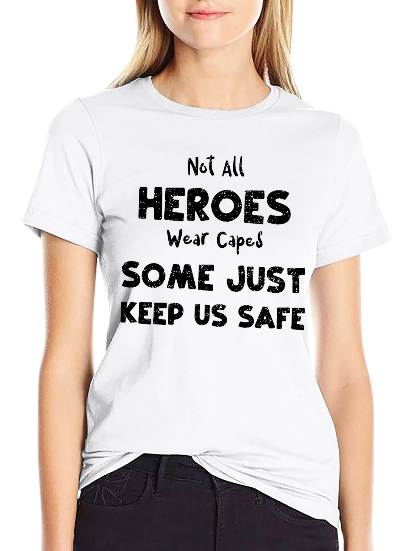 Black Heroes Keep Us Safe T-Shirt view 9