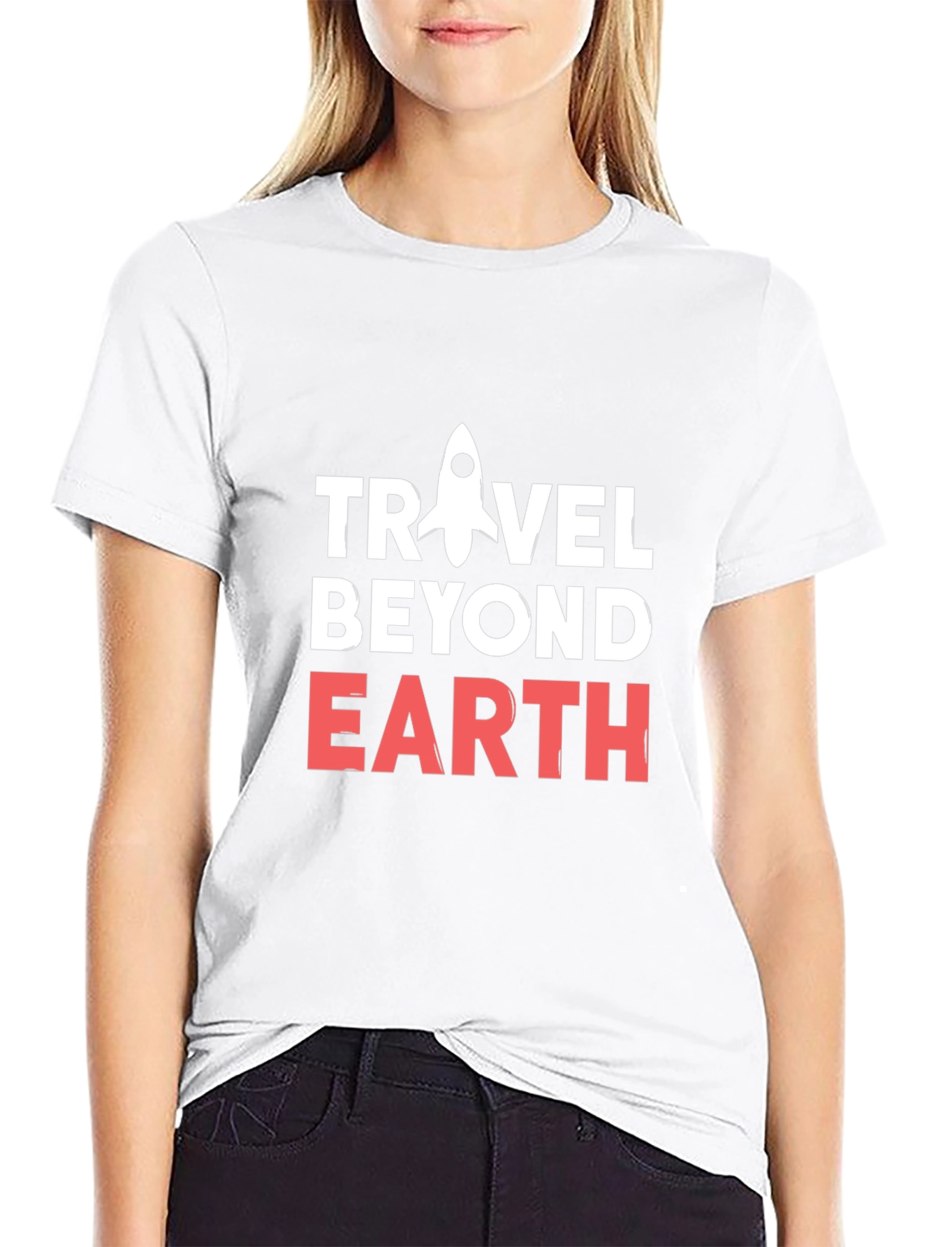 Black Travel Beyond Earth Graphic Tee view 9