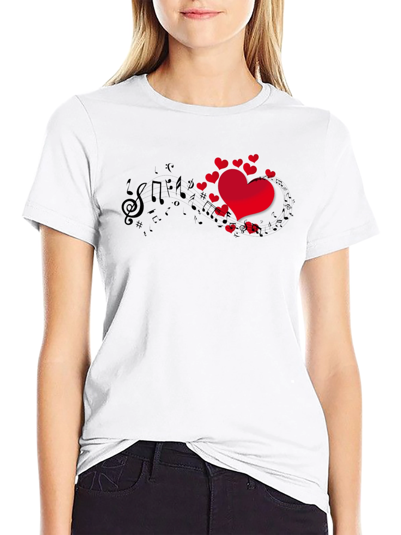 Black Musical Heartbeat T-Shirt view 9