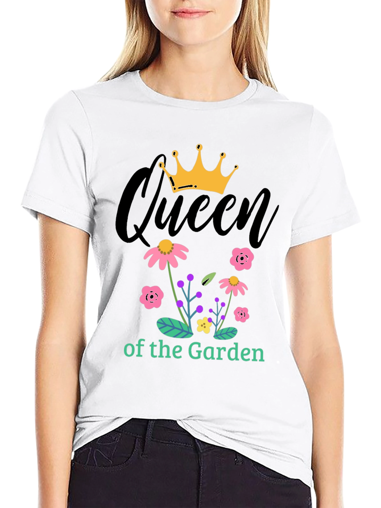 Black Queen of the Garden Graphic Tee view 9
