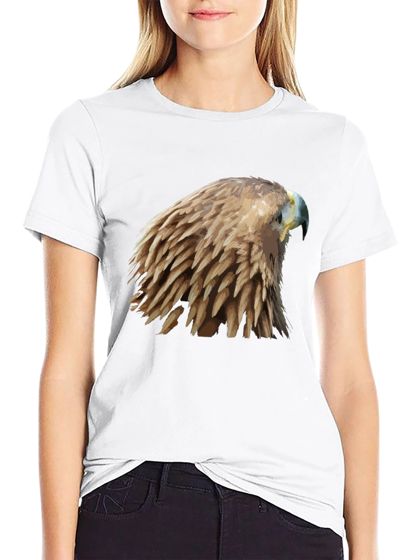 Black Eagle Graphic T-Shirt - Unique Bird Design view 9