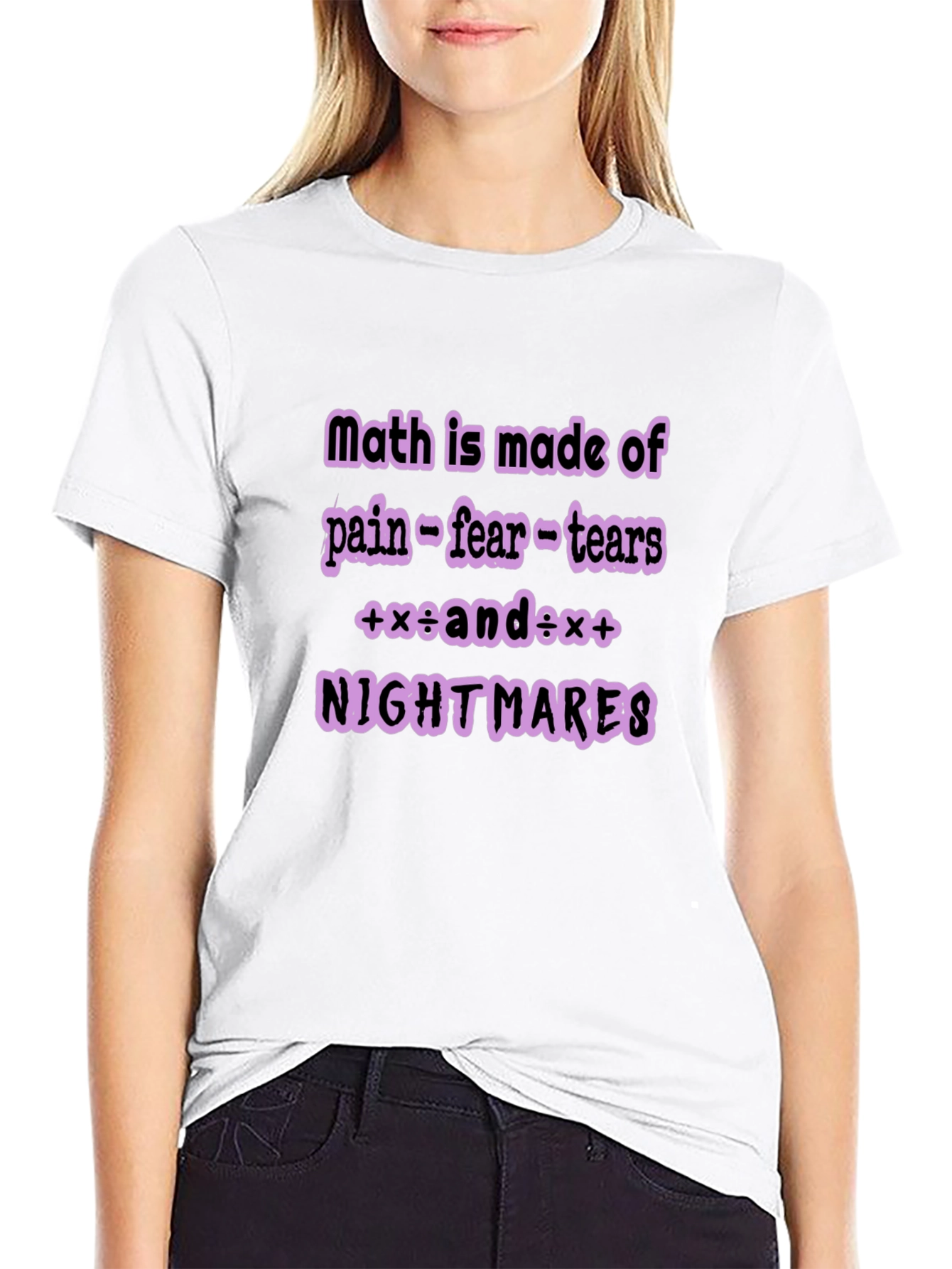 Black Math Nightmare Graphic Tee view 9