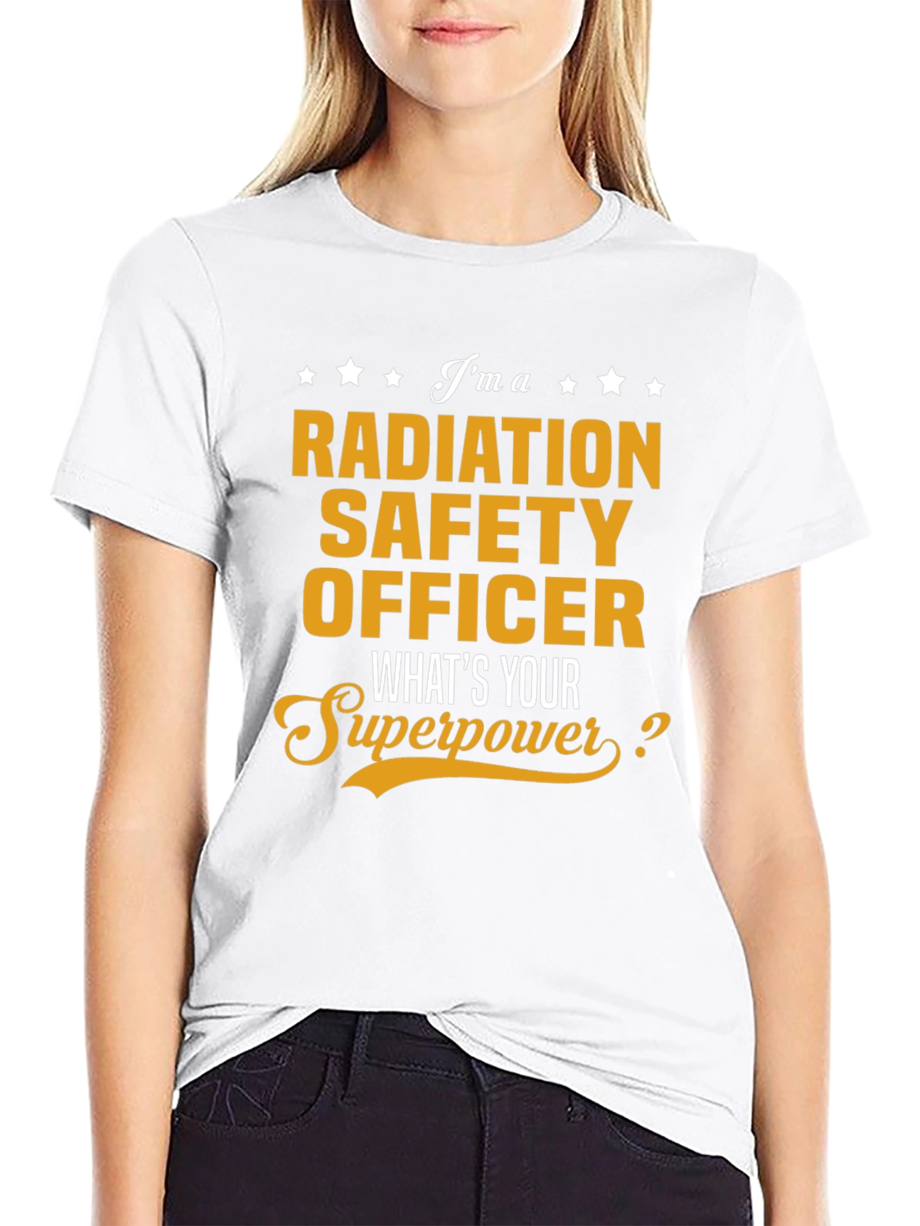 Black Radiation Safety Officer T-Shirt - What's Your Superpower? view 9