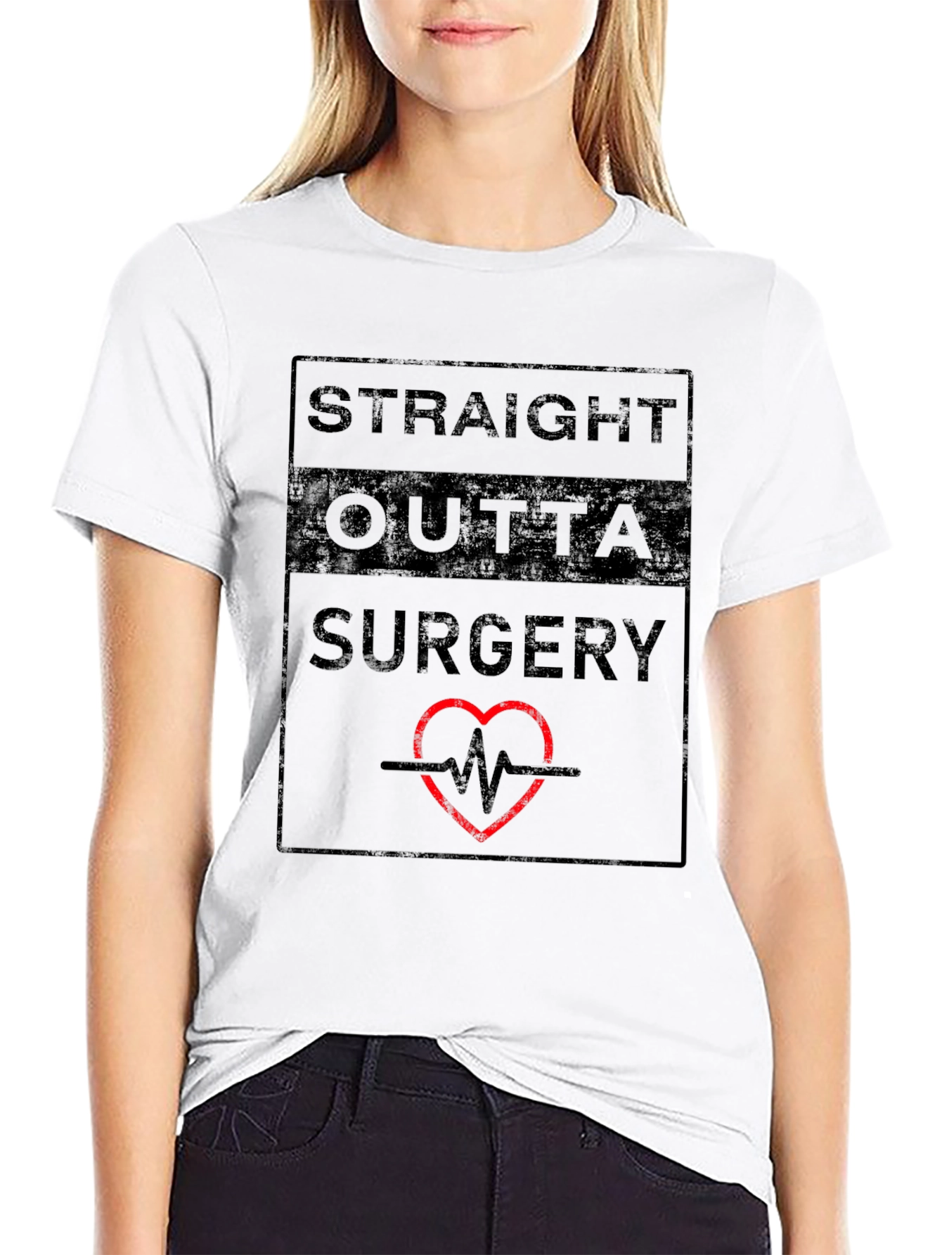 Black Straight Outta Surgery T-Shirt - Funny Doctor/Patient Tee view 9