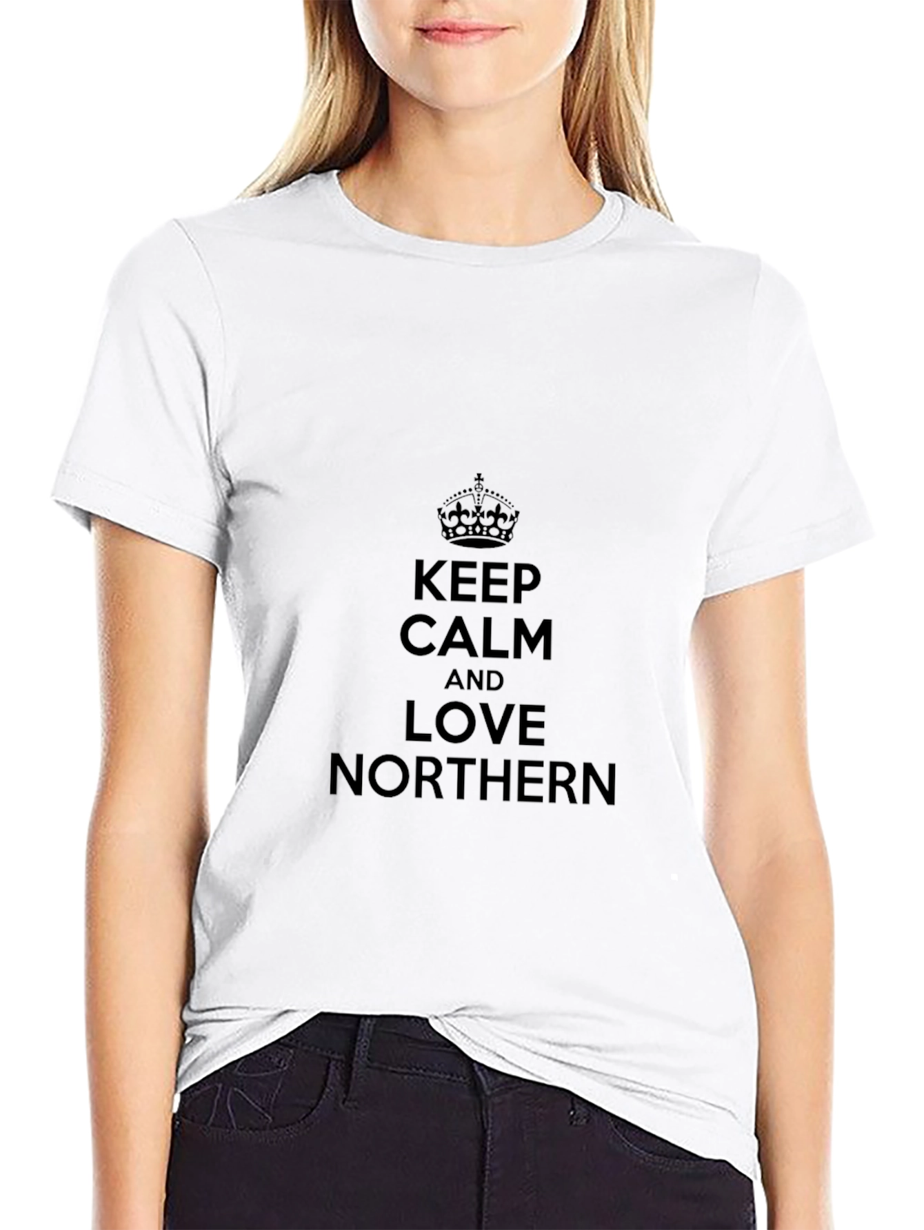 Black Keep Calm and Love Northern Black T-Shirt view 9