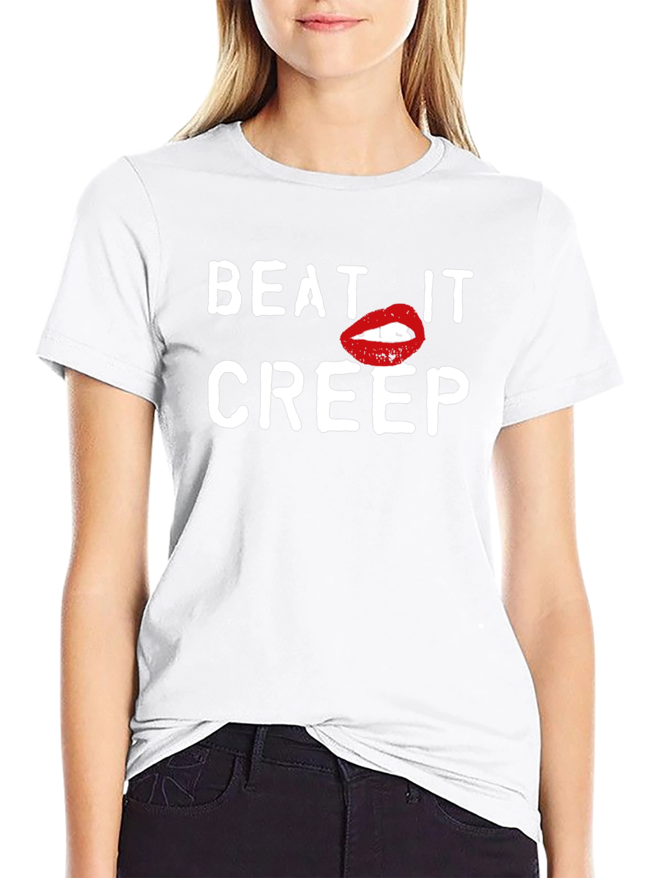 Black Beat It Creep Graphic T-Shirt view 9