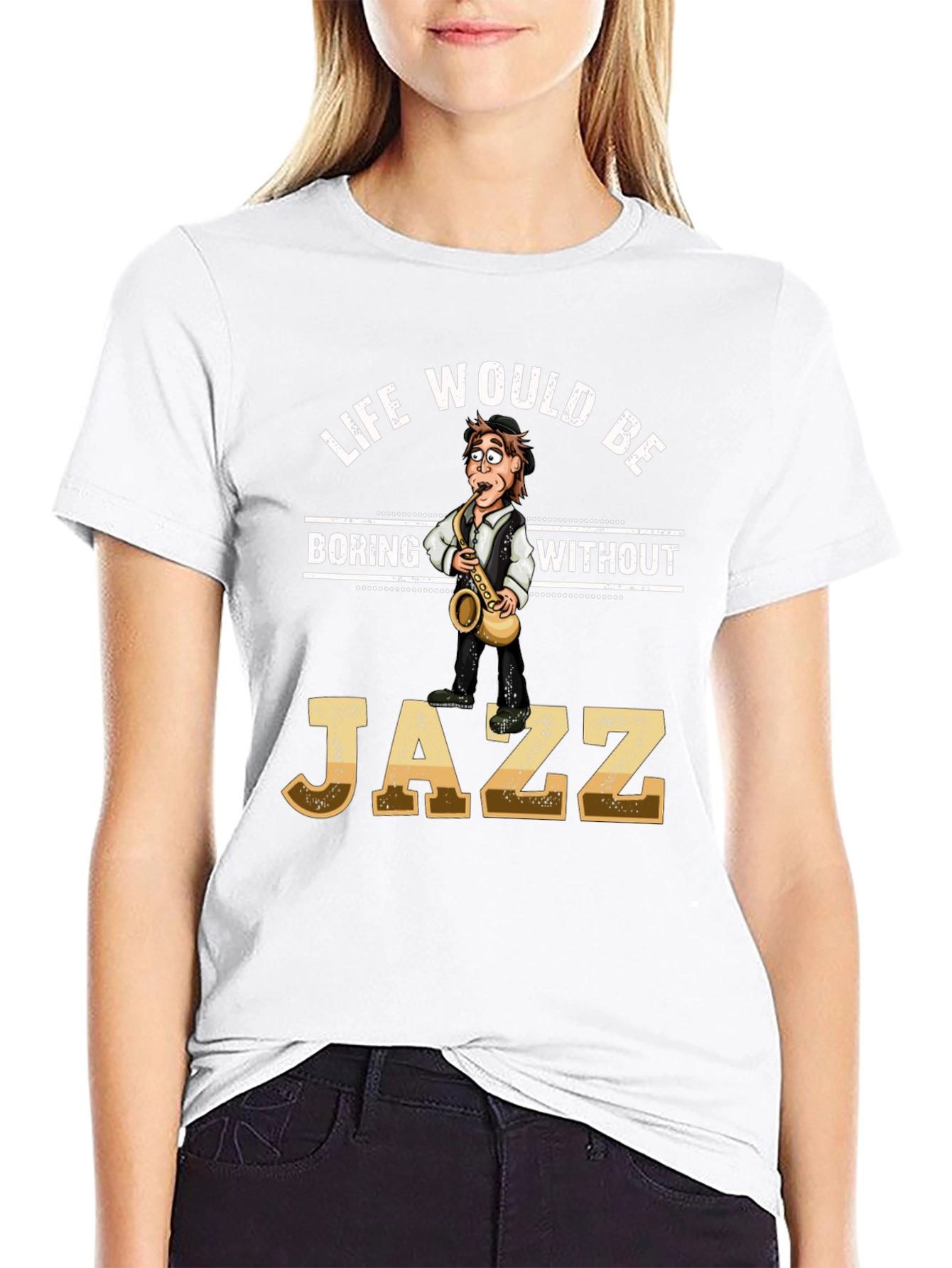 Black Life Would Be Boring Without Jazz T-Shirt view 9