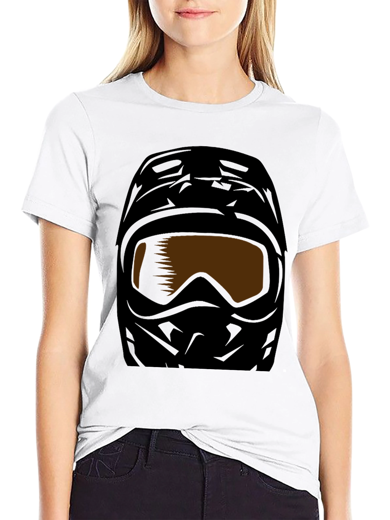 Black Motorcross Helmet Graphic Tee - Black view 9