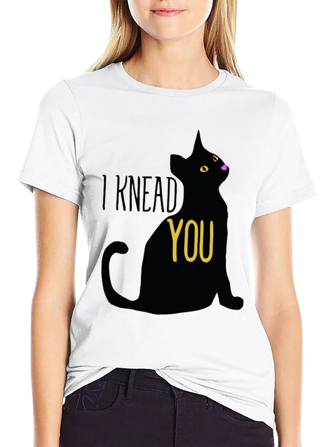 Black I Knead You Black Cat Graphic Tee view 9