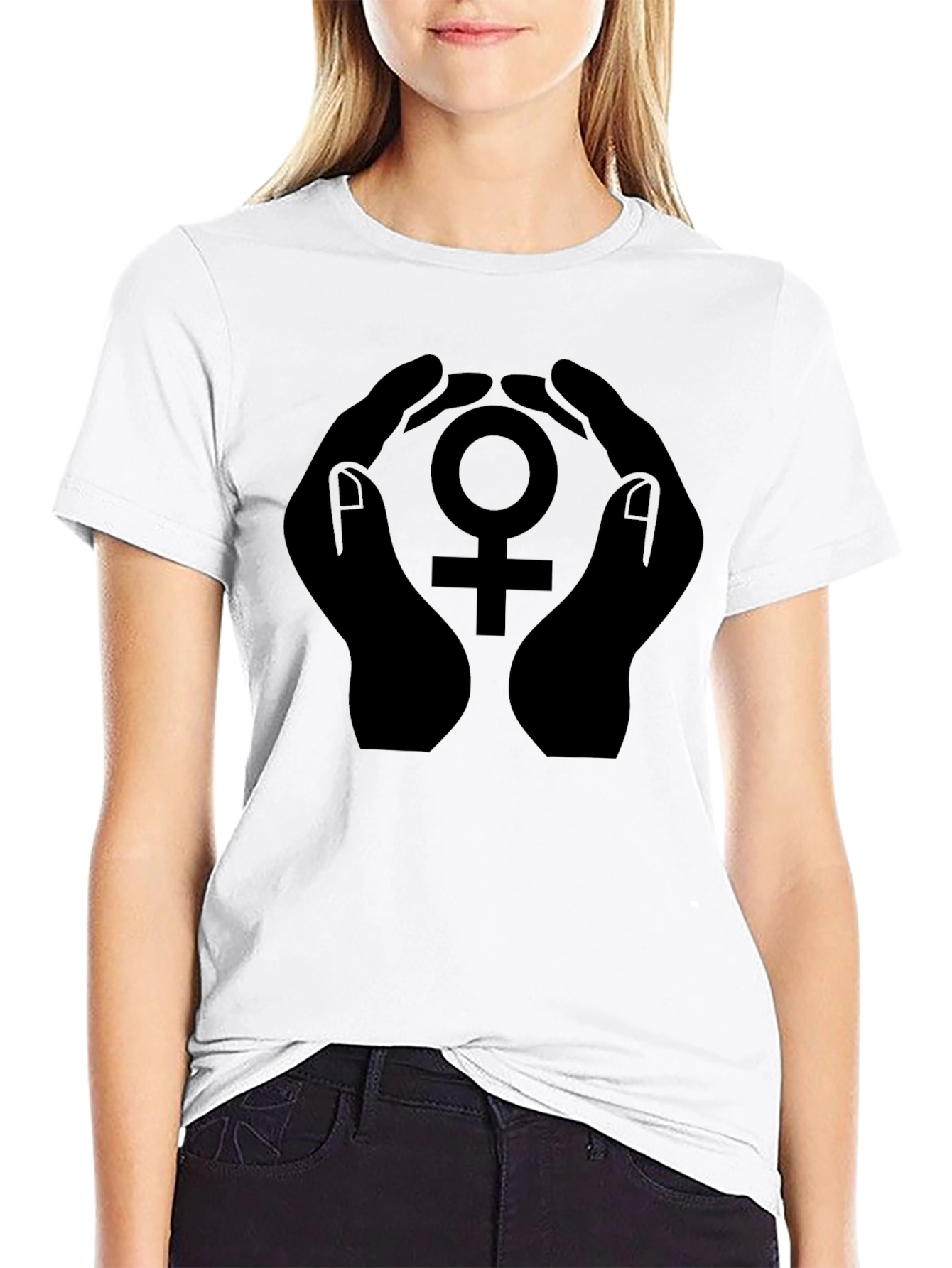 Feminist Symbol Graphic T-Shirt - 9