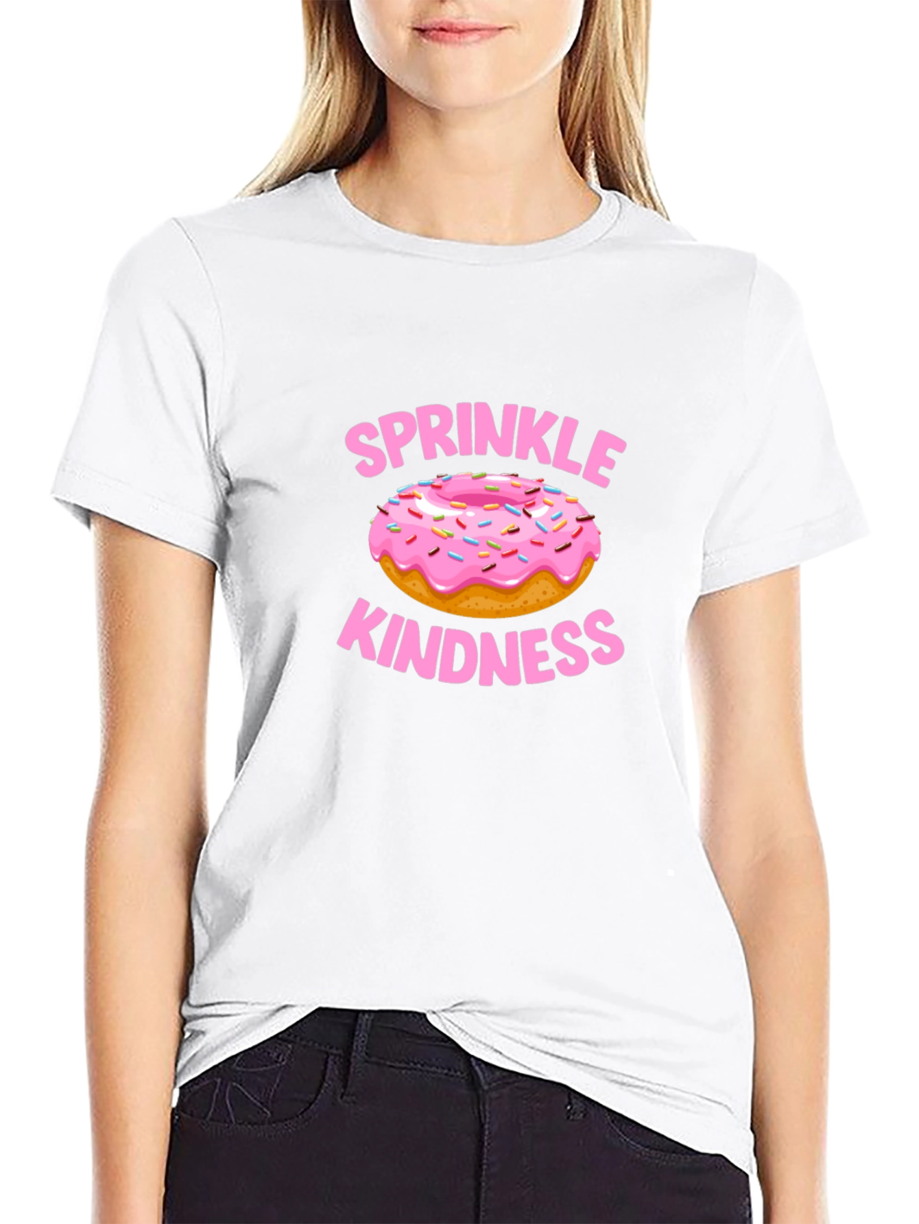 Black Sprinkle Kindness Donut Graphic Tee view 9