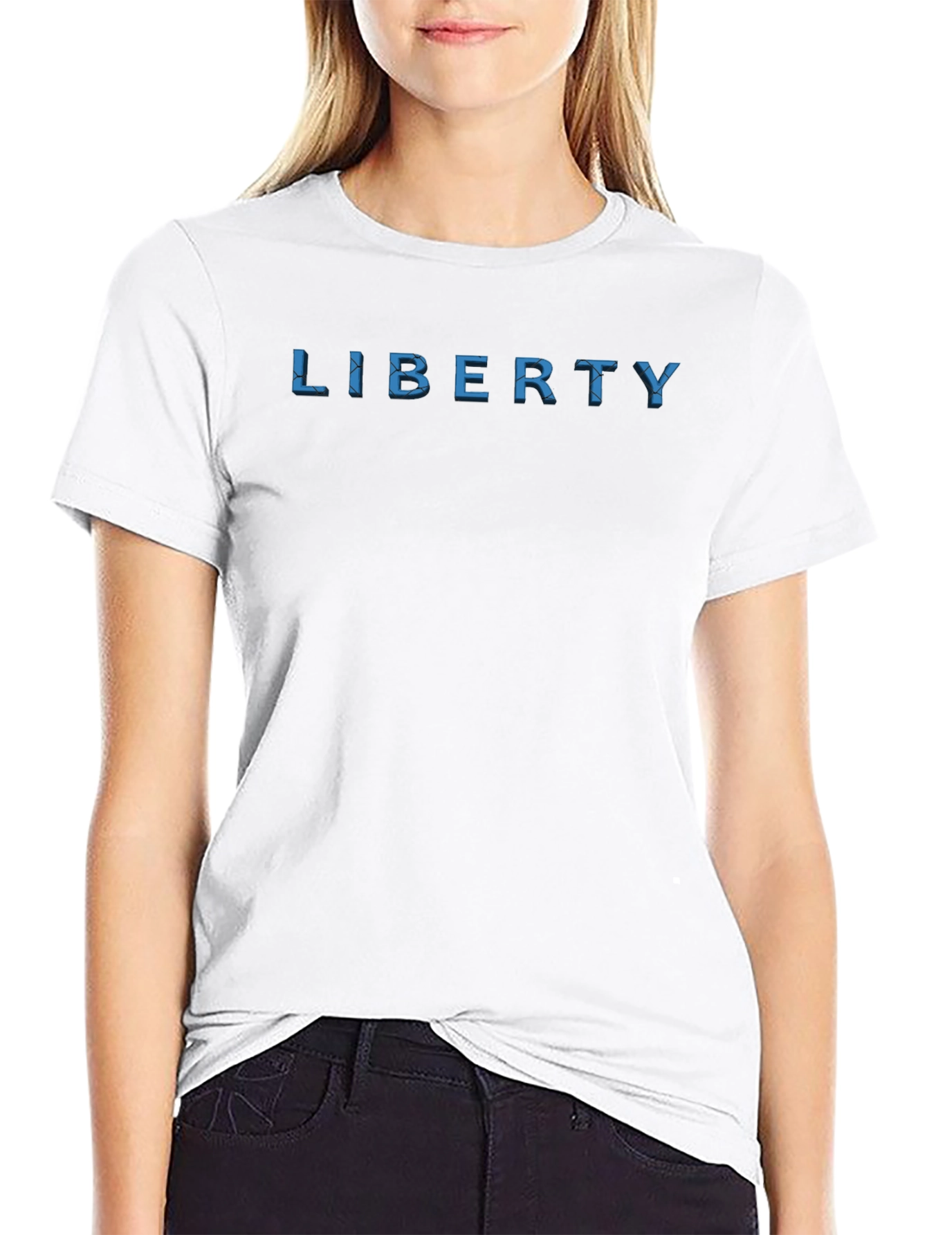 Black Liberty Graphic Tee - Men's Black T-Shirt view 9