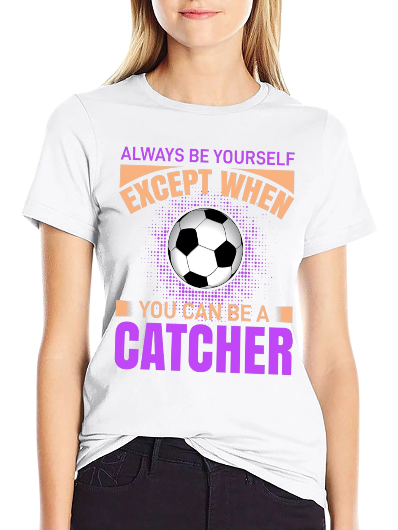 Black Always Be Yourself Unless Catcher T-Shirt view 9