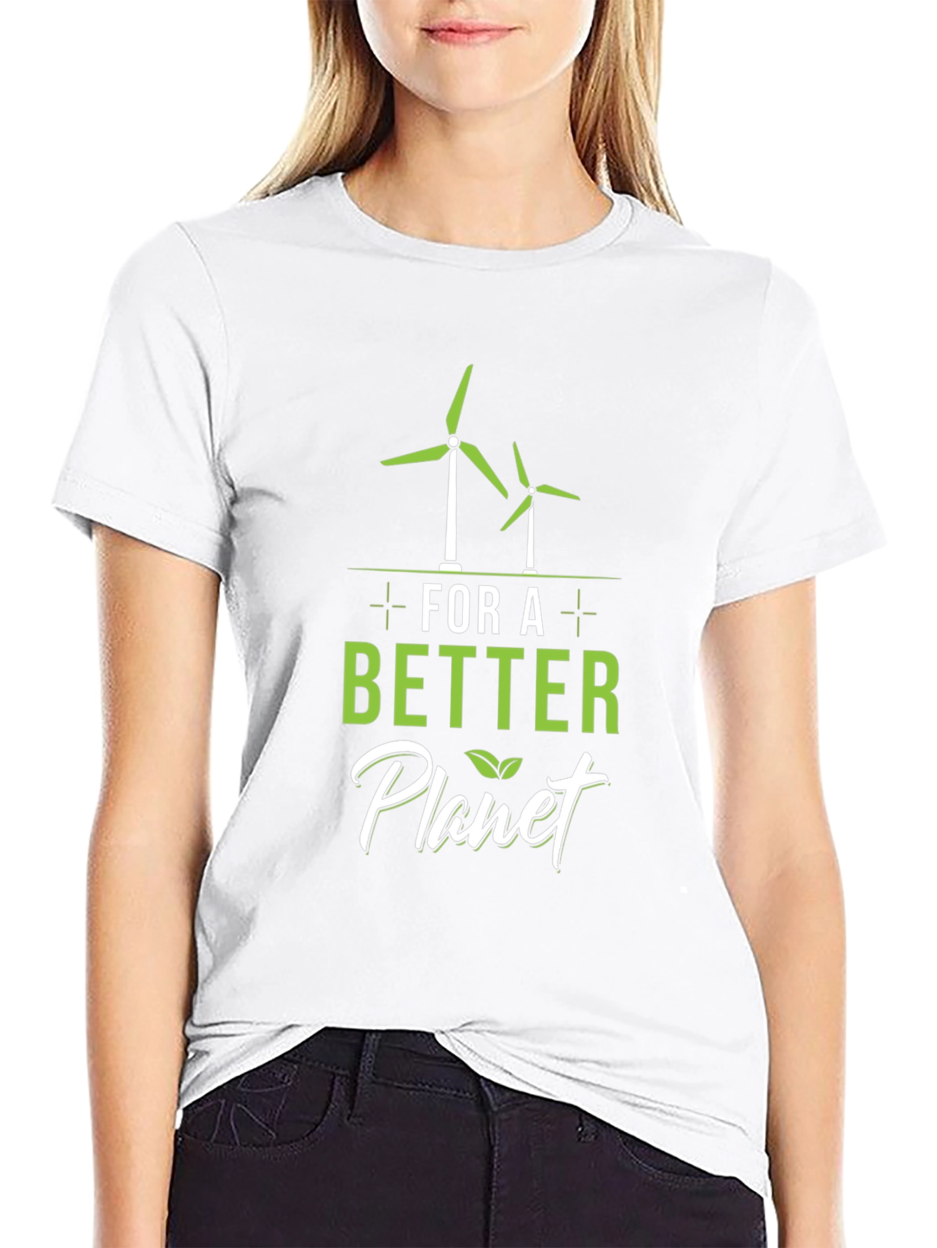 Black Eco-Friendly "Better Planet" Graphic Tee view 9