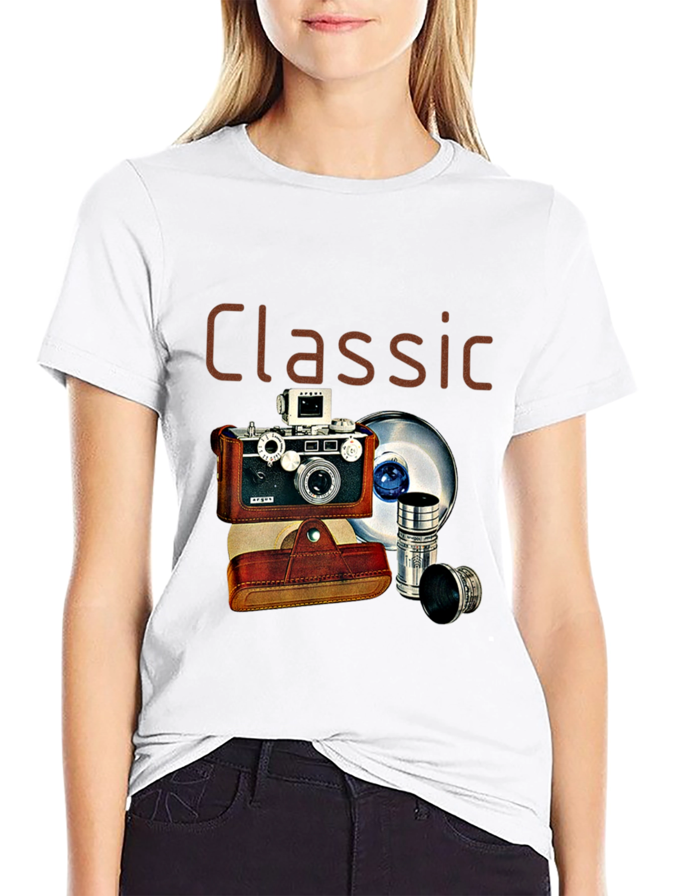 Black Classic Camera Graphic T-Shirt view 9