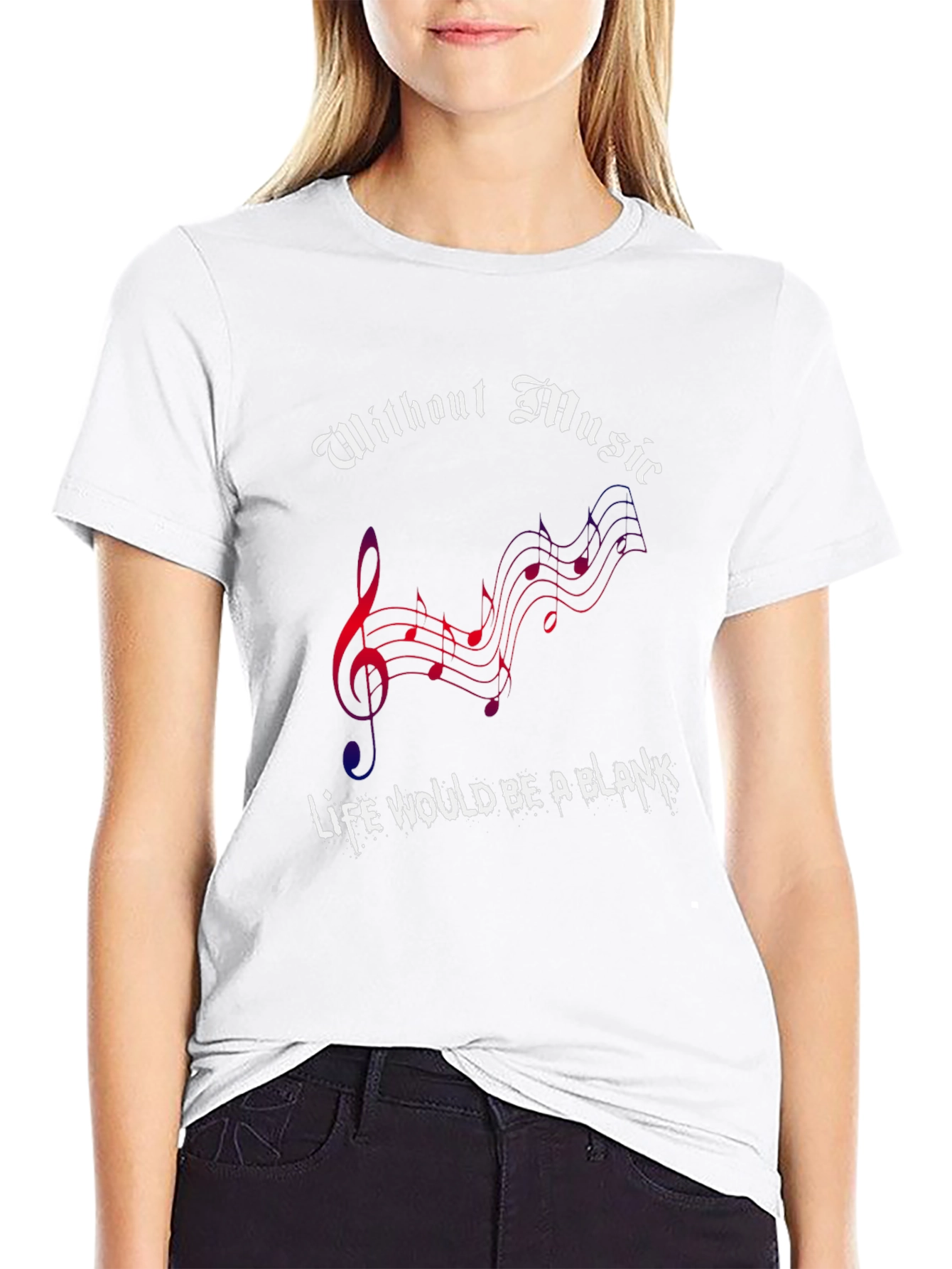 Black Music Lover's Black Graphic T-Shirt view 9