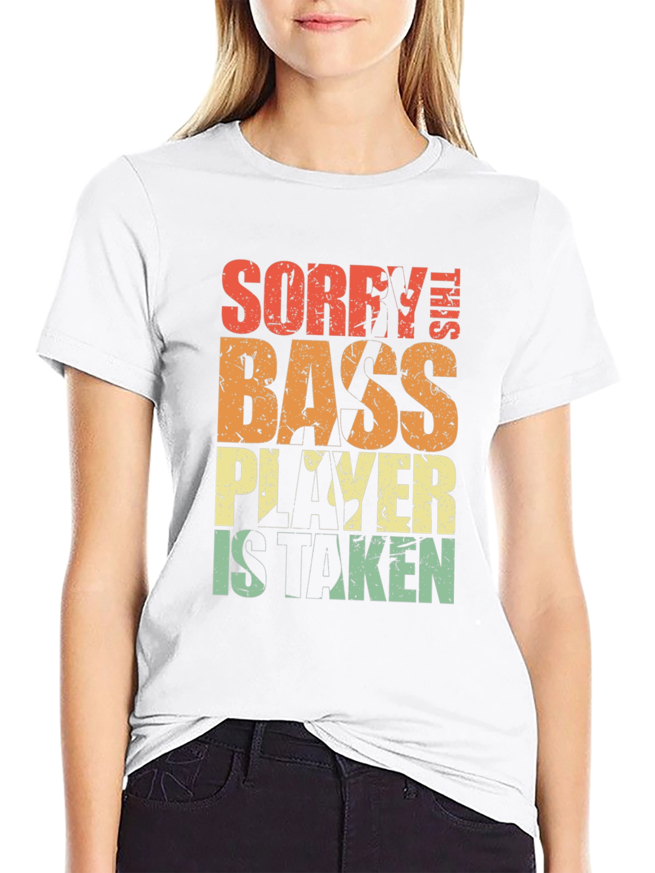 Black Sorry This Bass Player is Taken T-Shirt view 9