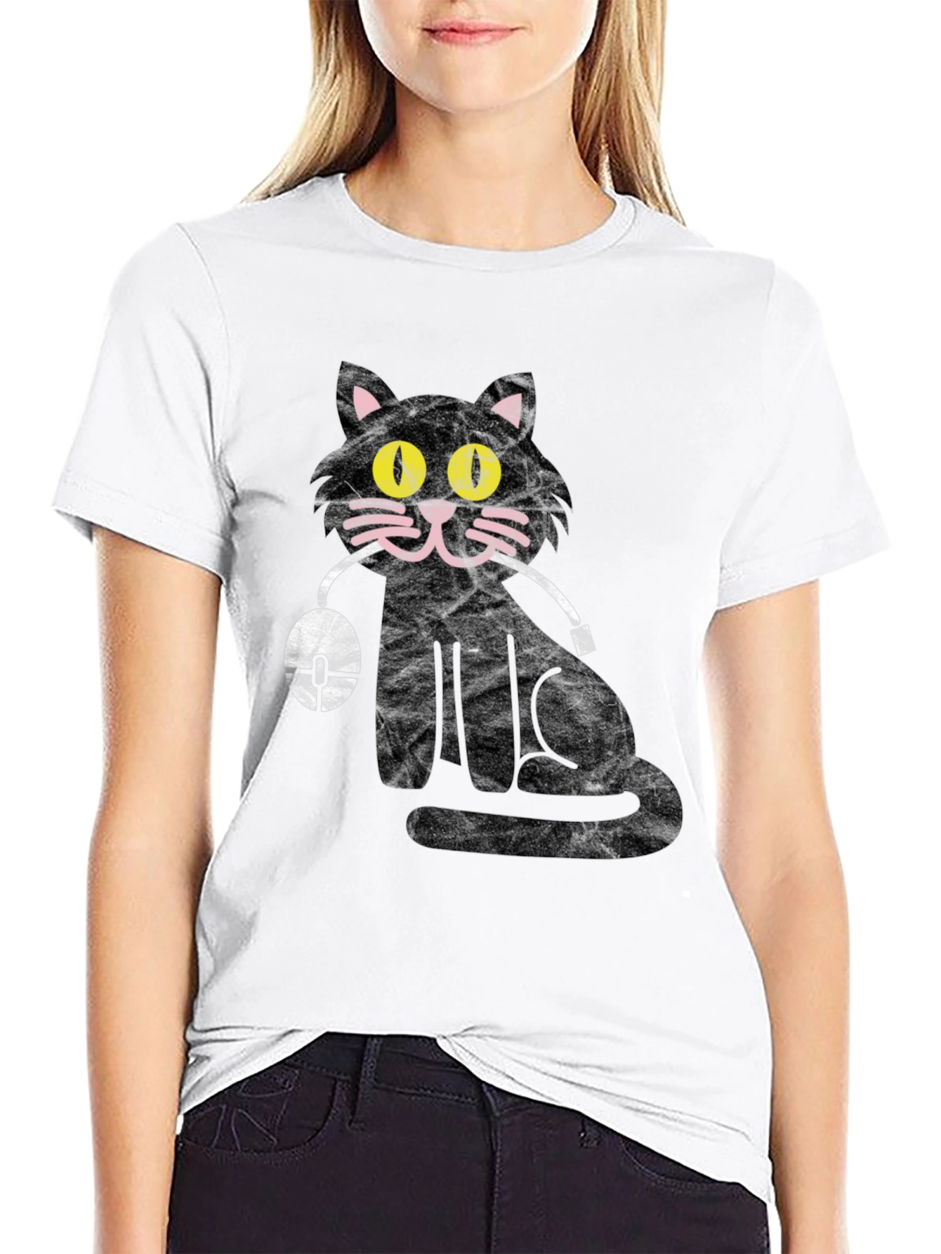 Black Cat Got Your Mouse Graphic Tee view 9