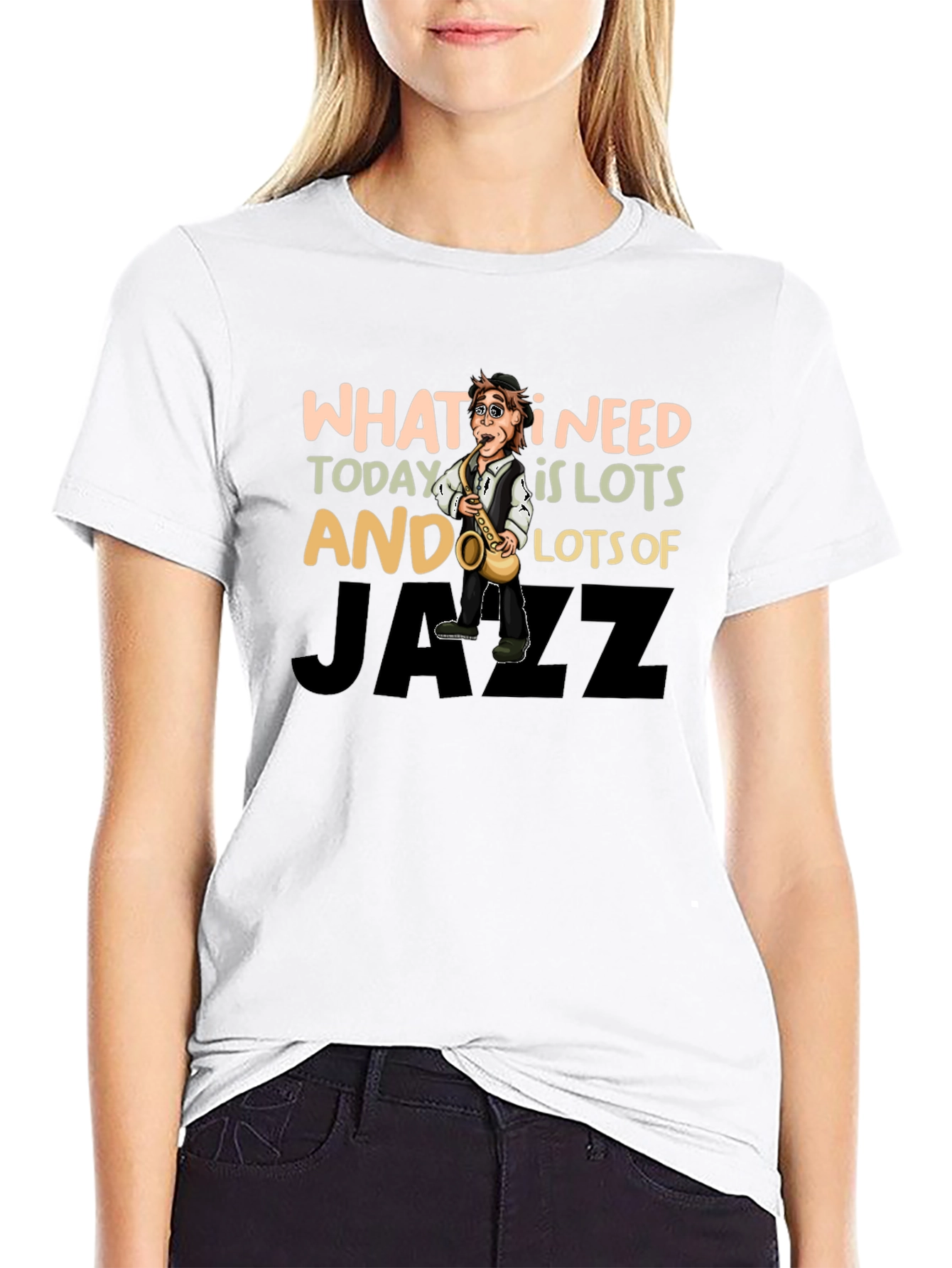 Black Jazz Music T-Shirt - What I Need Today view 9