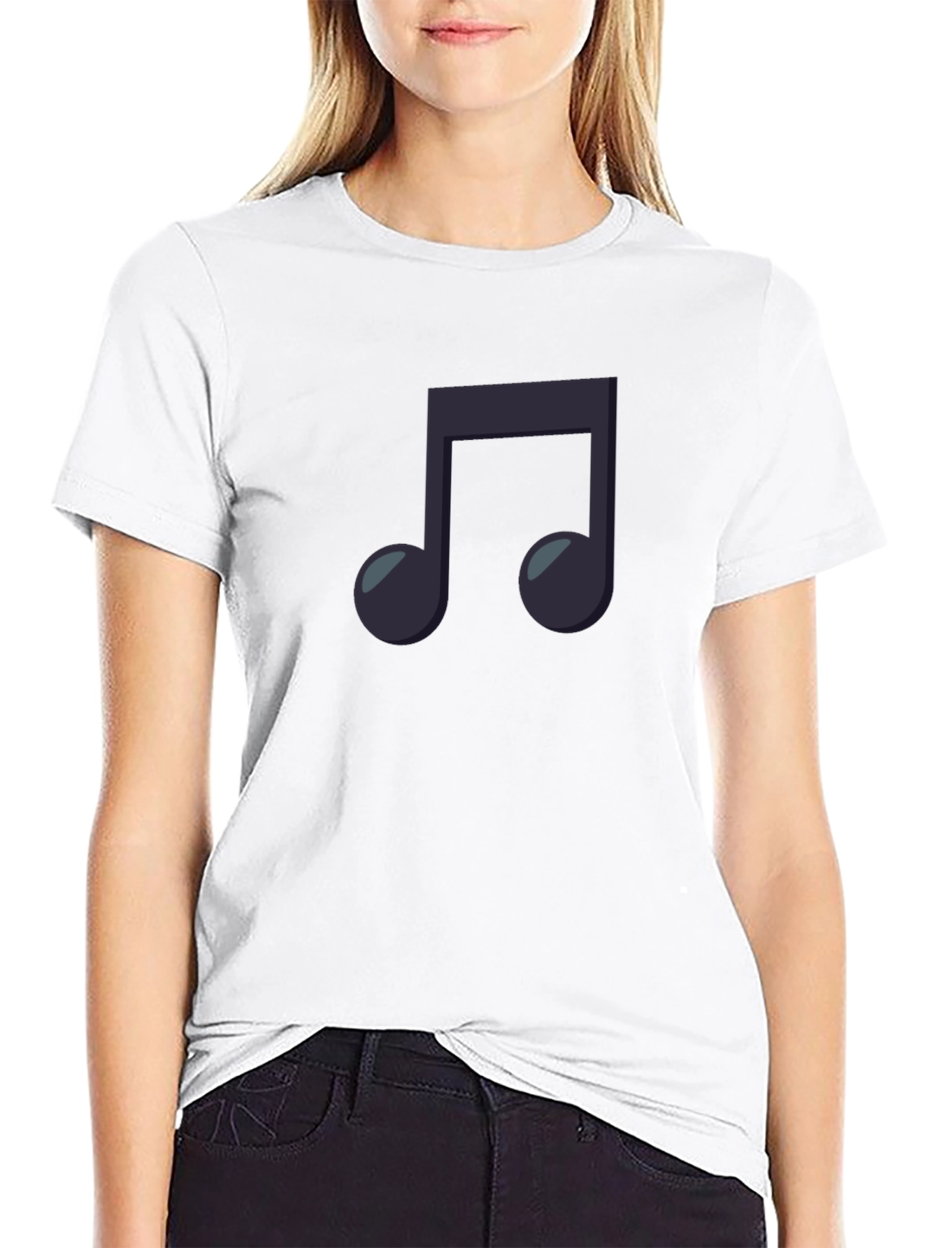 Black Musical Note Graphic Black T-Shirt view 9