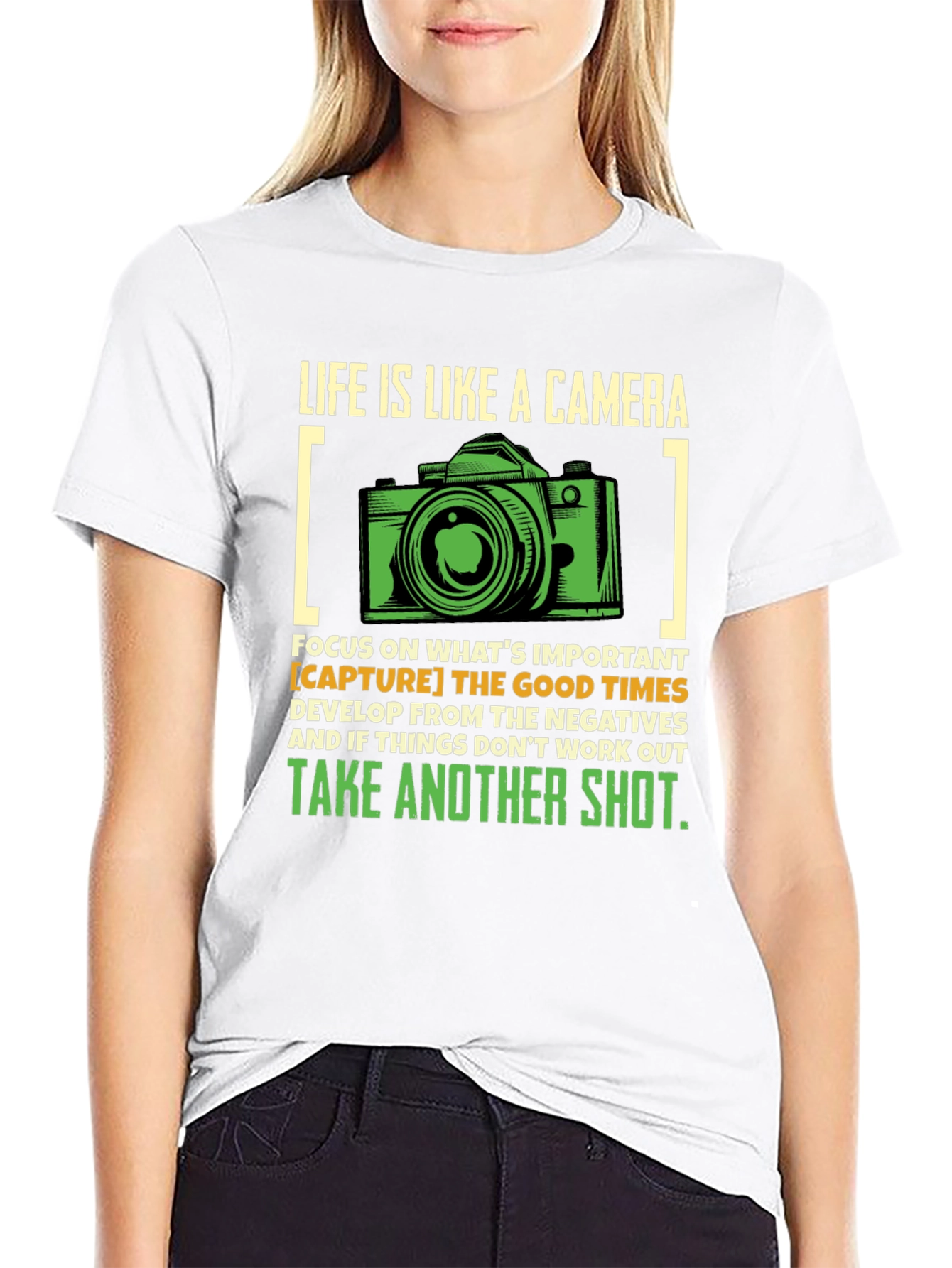 Black Life is Like a Camera Graphic T-Shirt view 9