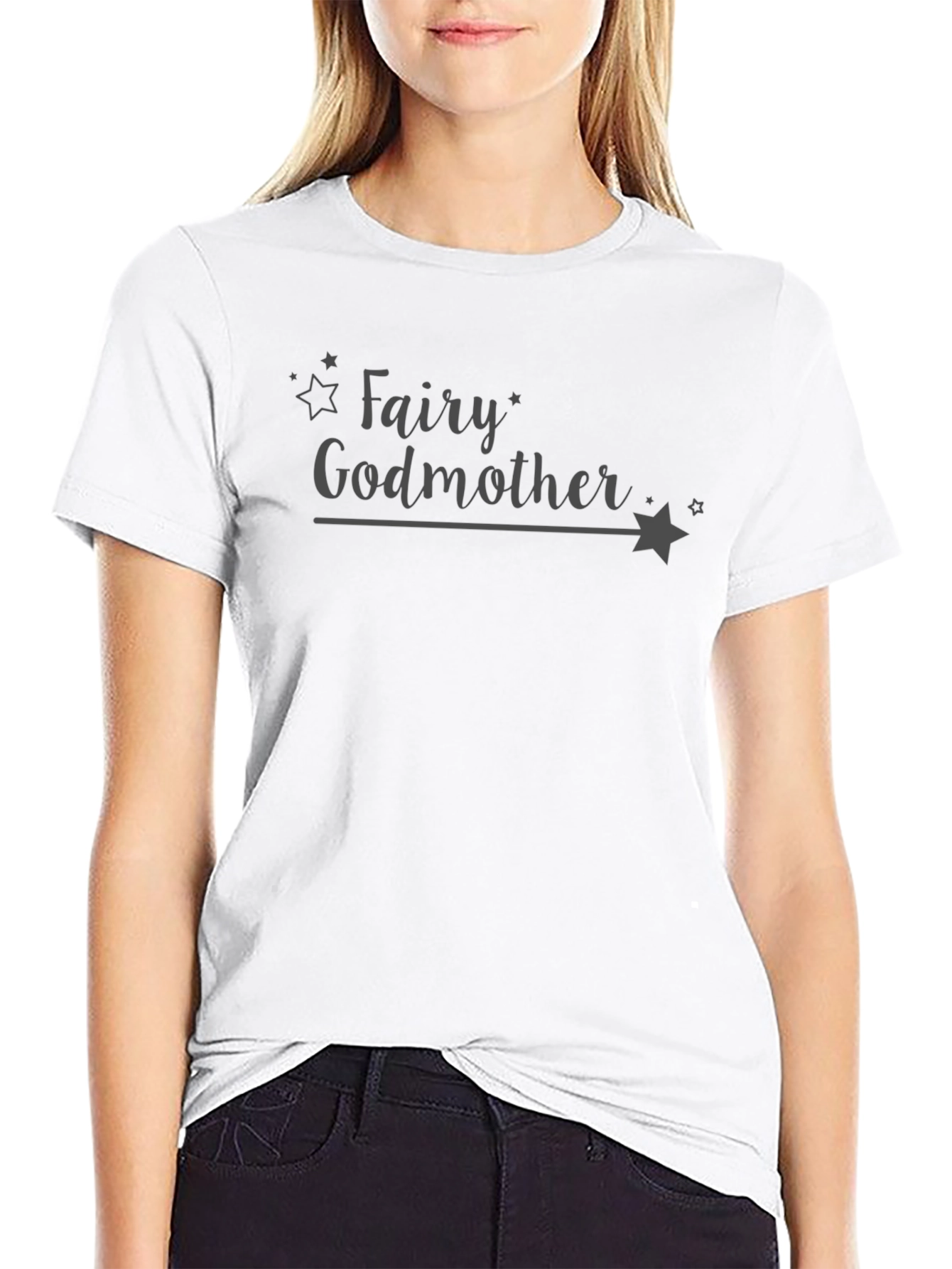 Black Fairy Godmother T-Shirt - Magical Graphic Tee view 9
