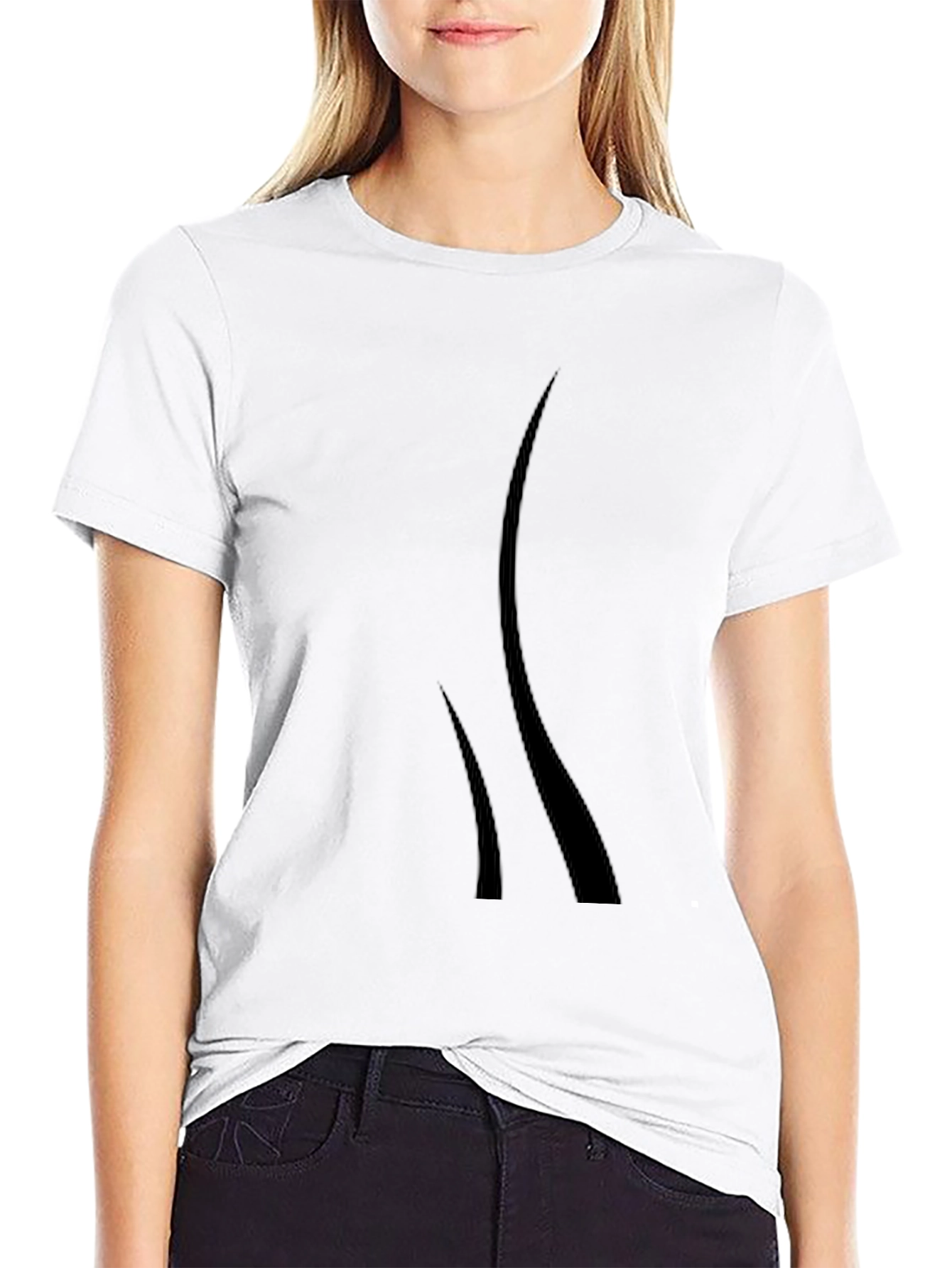 Black Men's Black Graphic Tee - Modern Design, Casual Style view 9