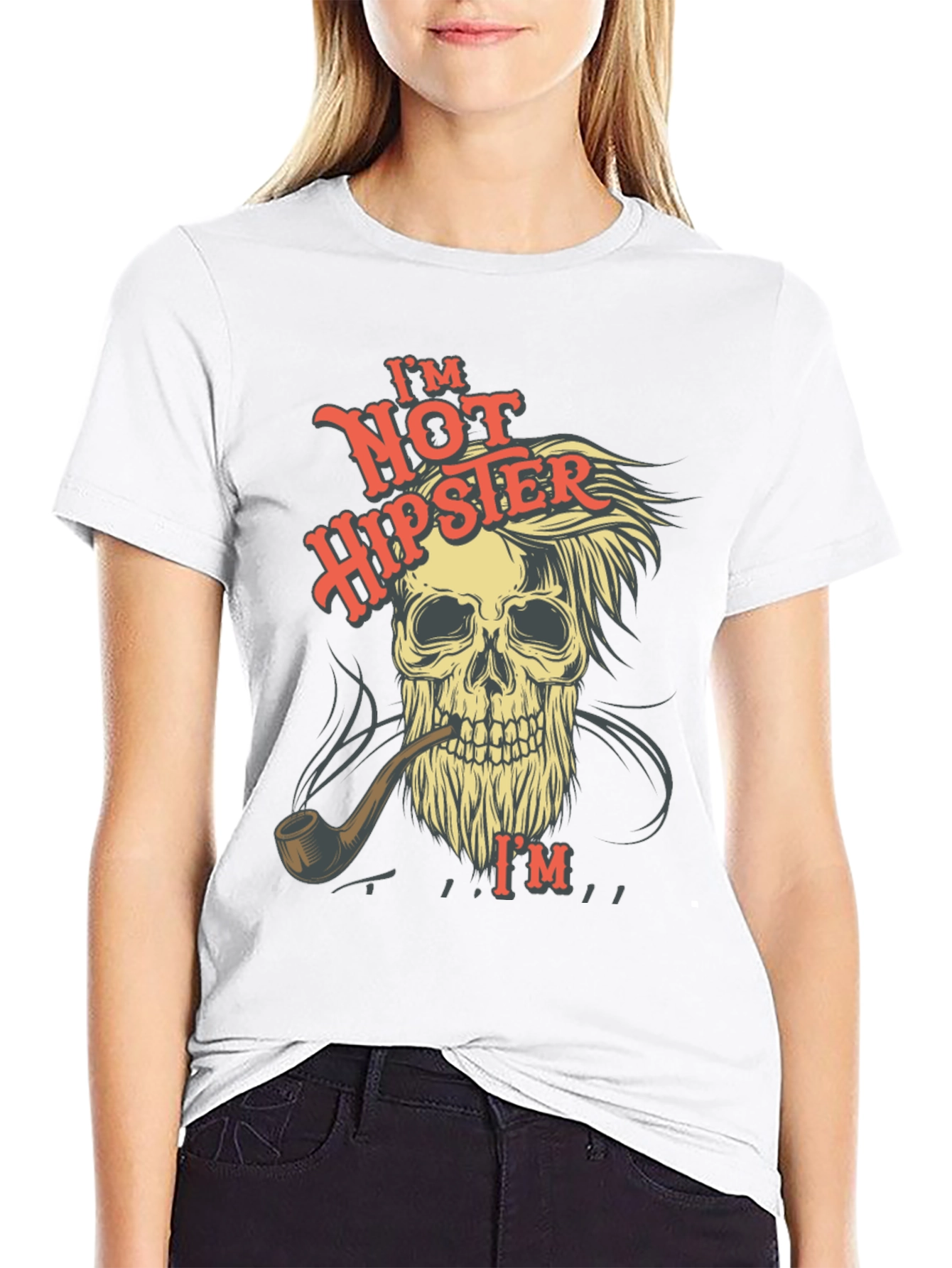 Black Skull T-Shirt - Not Hipster Design view 9