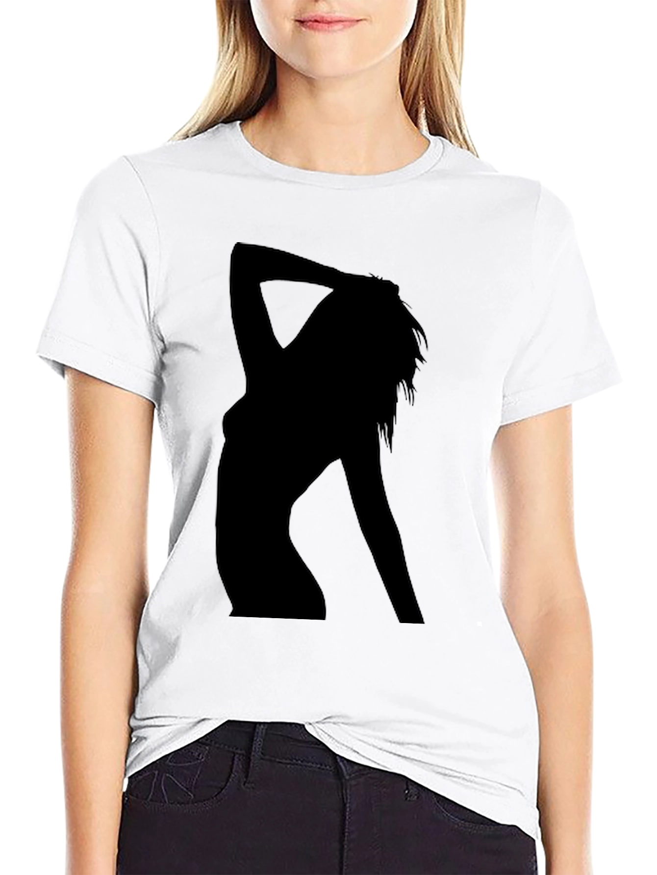 Black Silhouette Graphic Tee - Black view 9