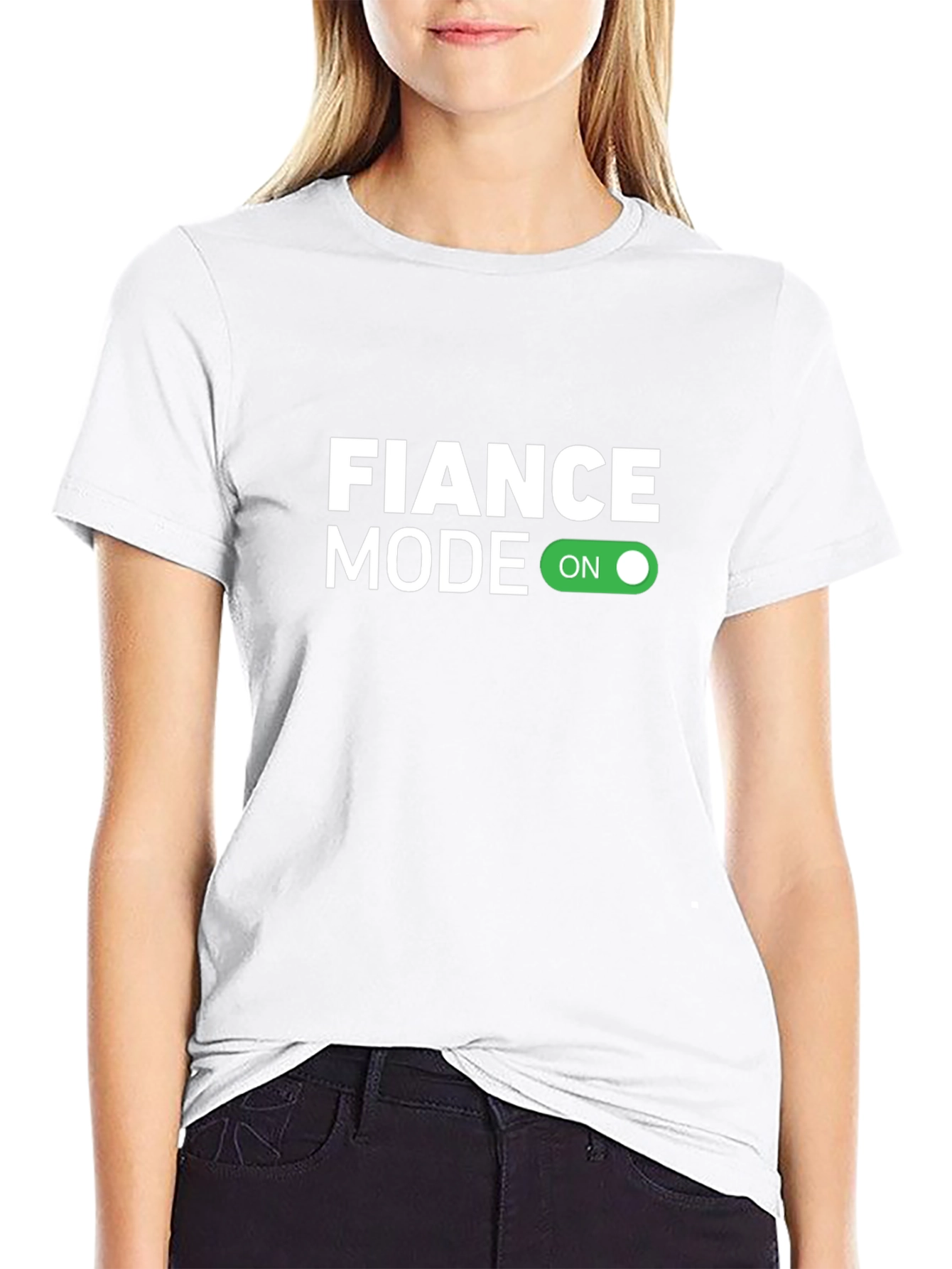 Black Fiance Mode ON Black T-Shirt view 9
