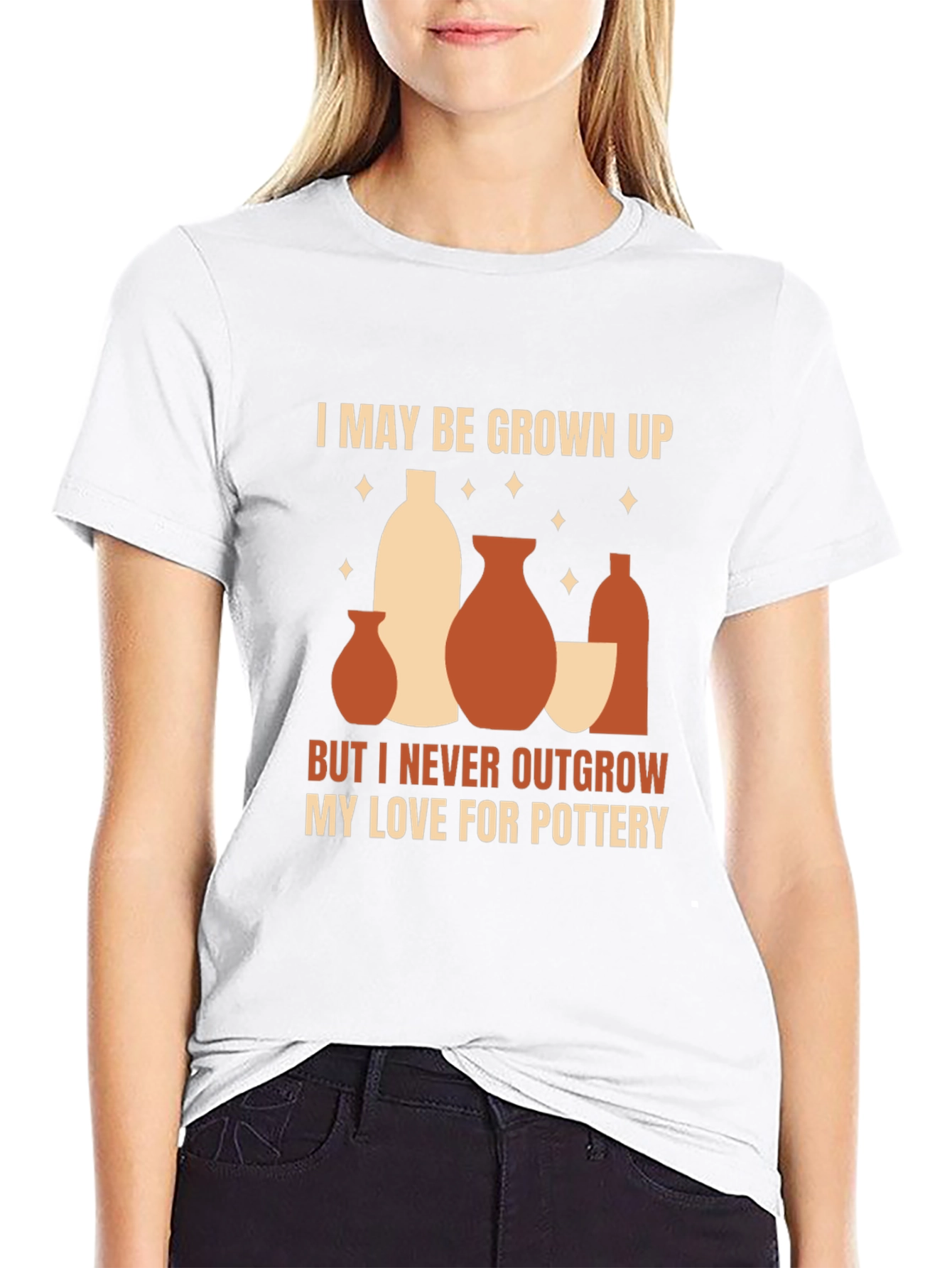 Black Pottery Lover T-Shirt - Never Outgrow My Love view 9