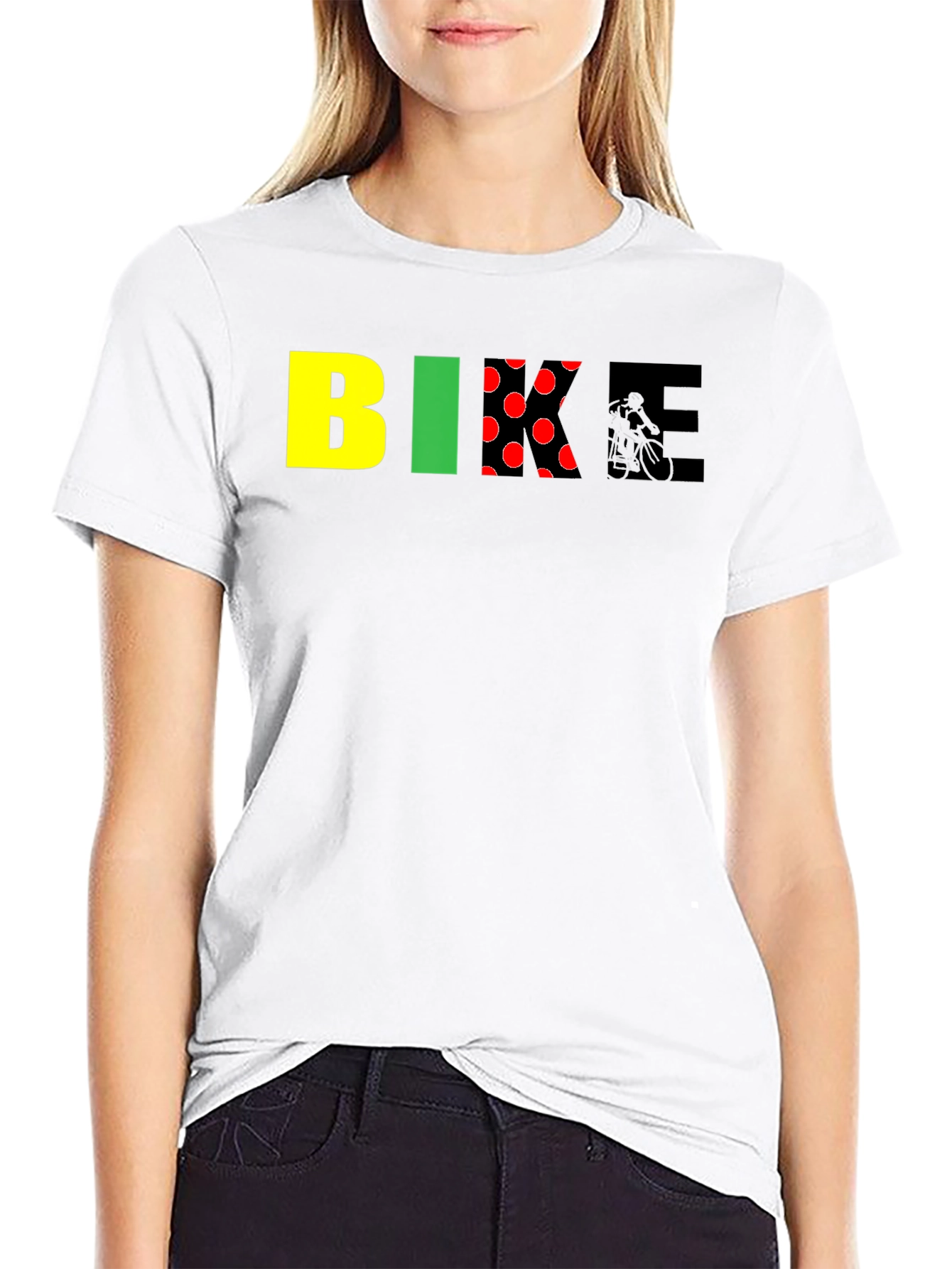 Black Bike Graphic Tee - Black Cotton Blend view 9