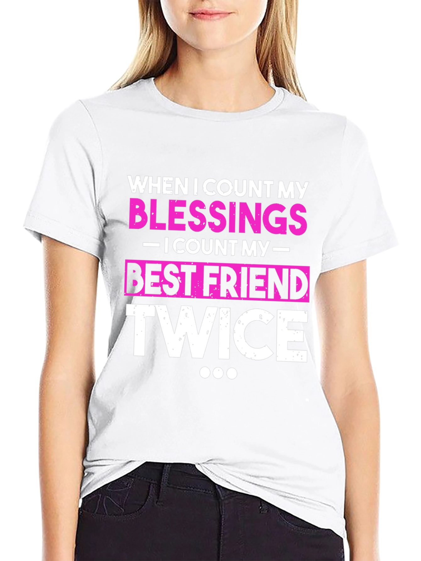 Black Blessings Best Friend Twice Black T-Shirt view 9