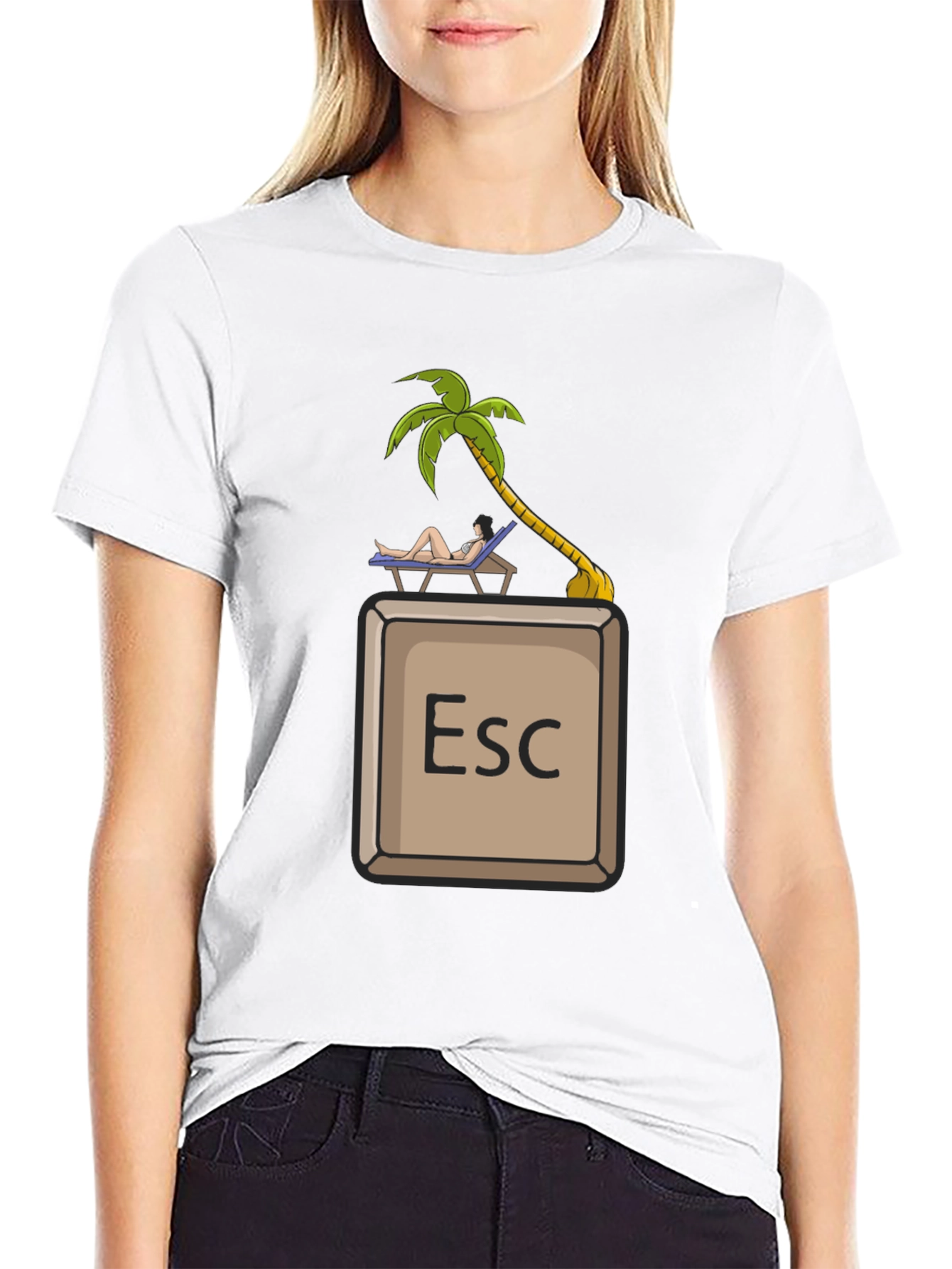 Black Escape Key Vacation T-Shirt - Relax Mode Activated view 9