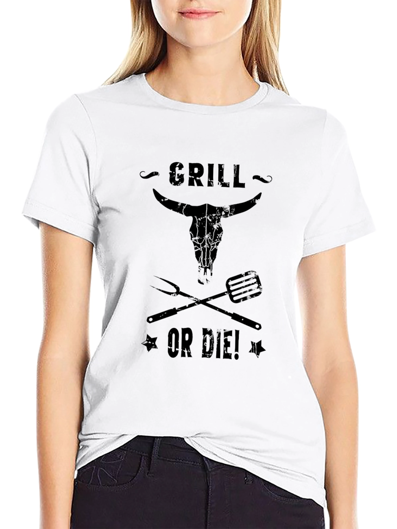 Black Grill or Die! Graphic T-Shirt view 9