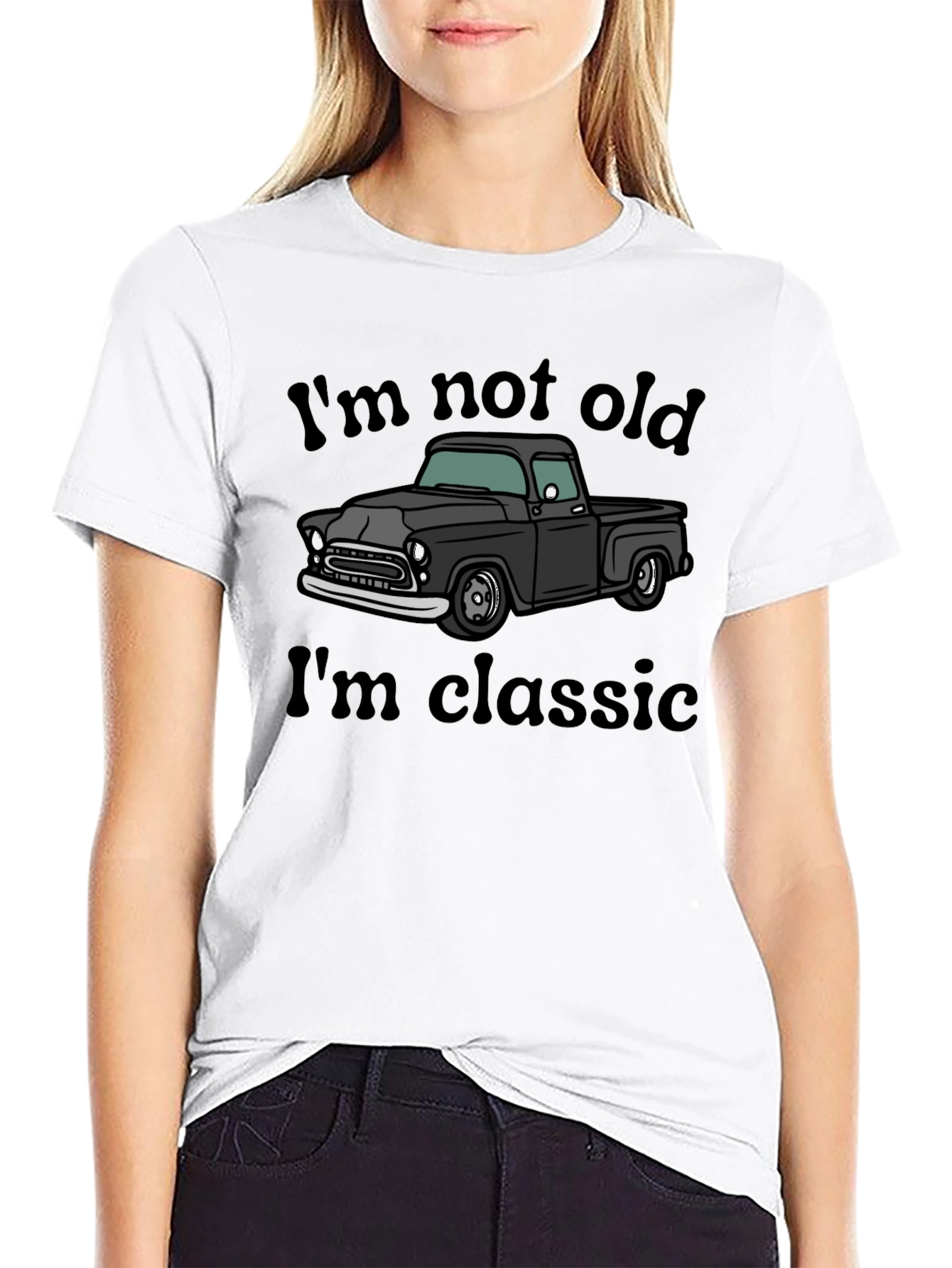 Black Classic Truck Graphic Tee - I'm Not Old, I'm Classic view 9