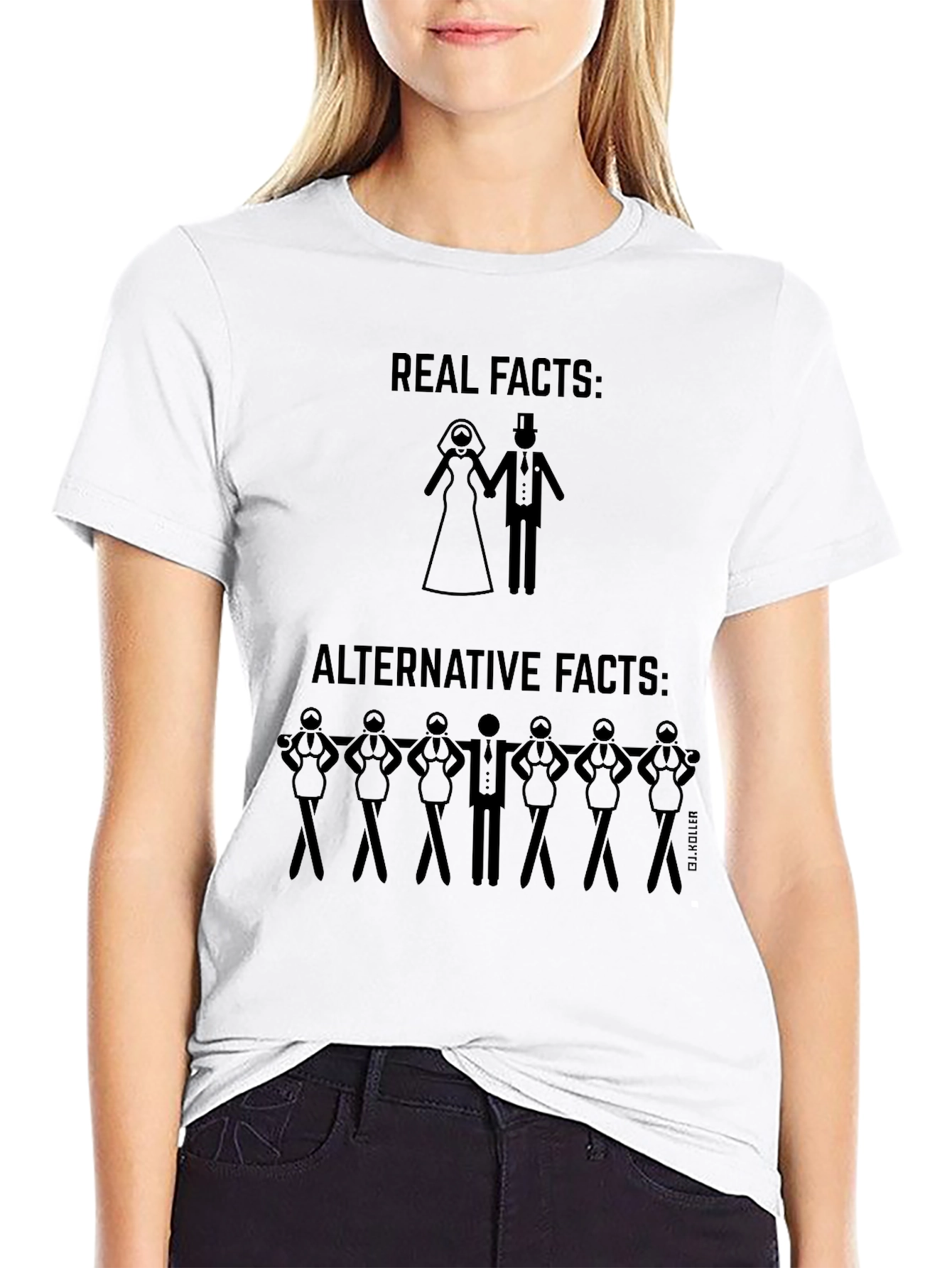 Black Real Facts Alternative Facts T-Shirt view 9