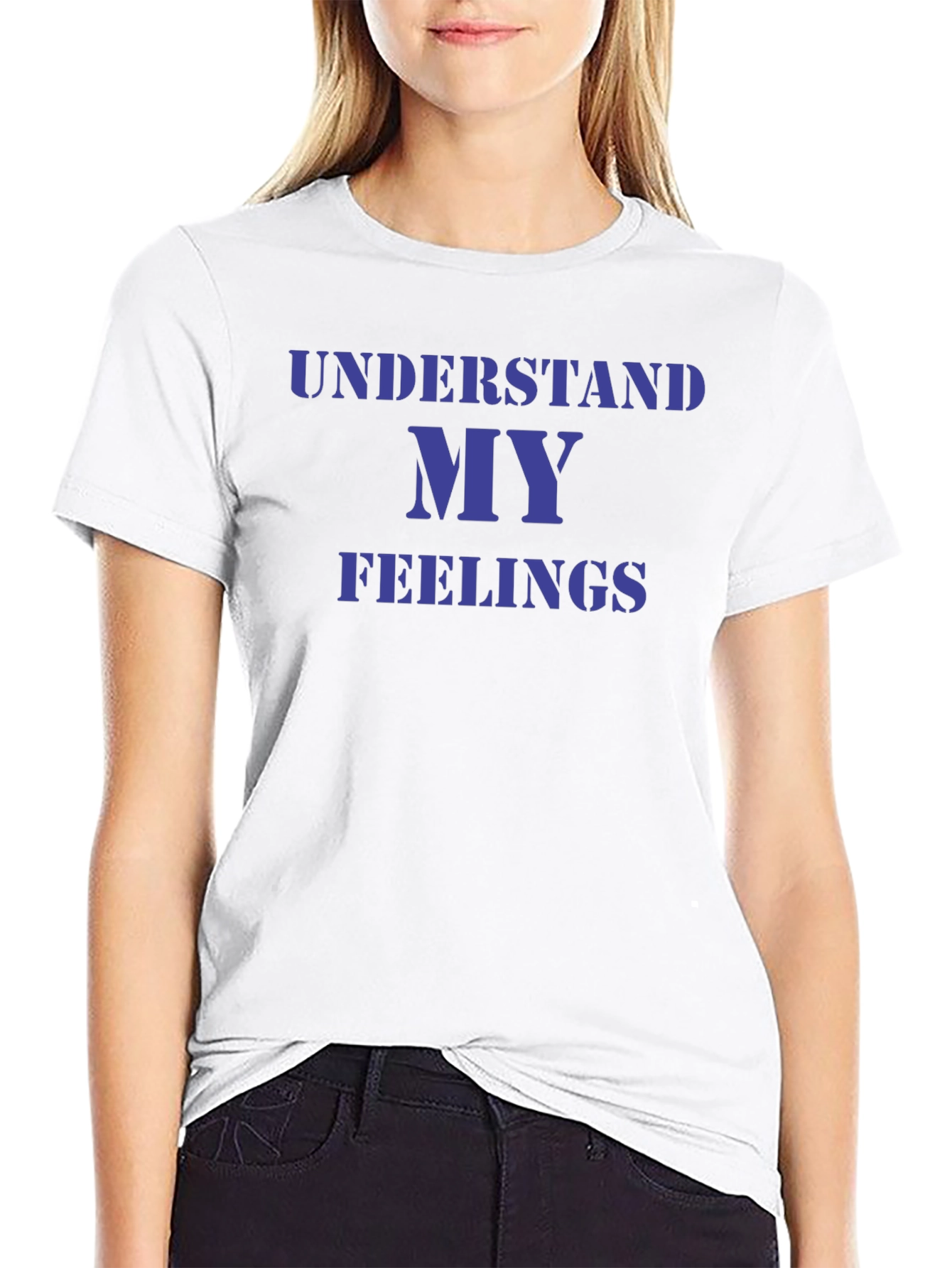 Black Understand My Feelings Graphic T-Shirt view 9