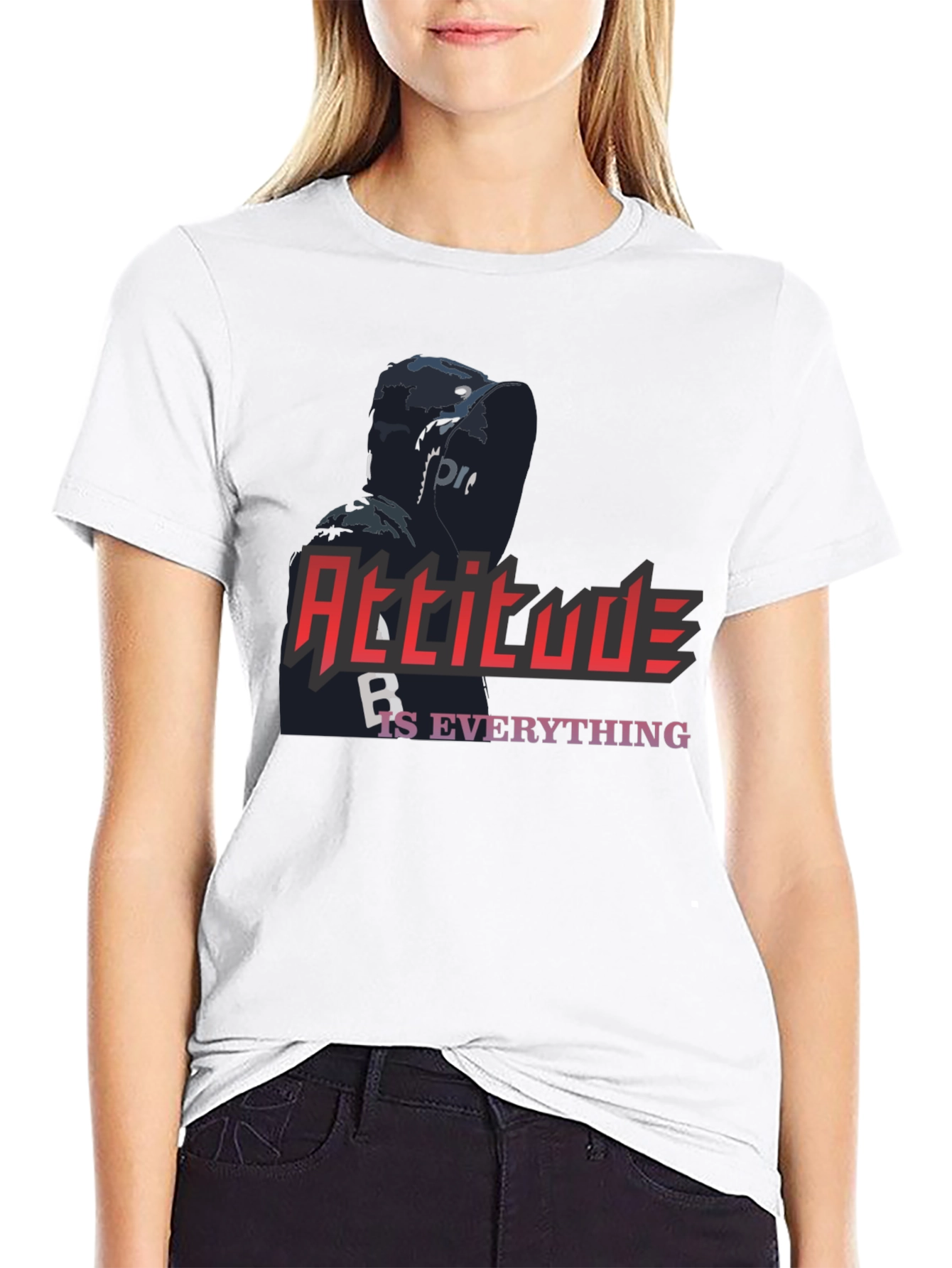 Attitude Is Everything Graphic Tee - Stylish Black T-Shirt - 9