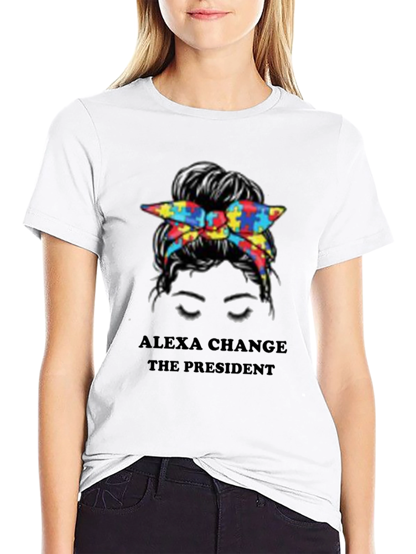 Black Alexa Change The President Tee view 9