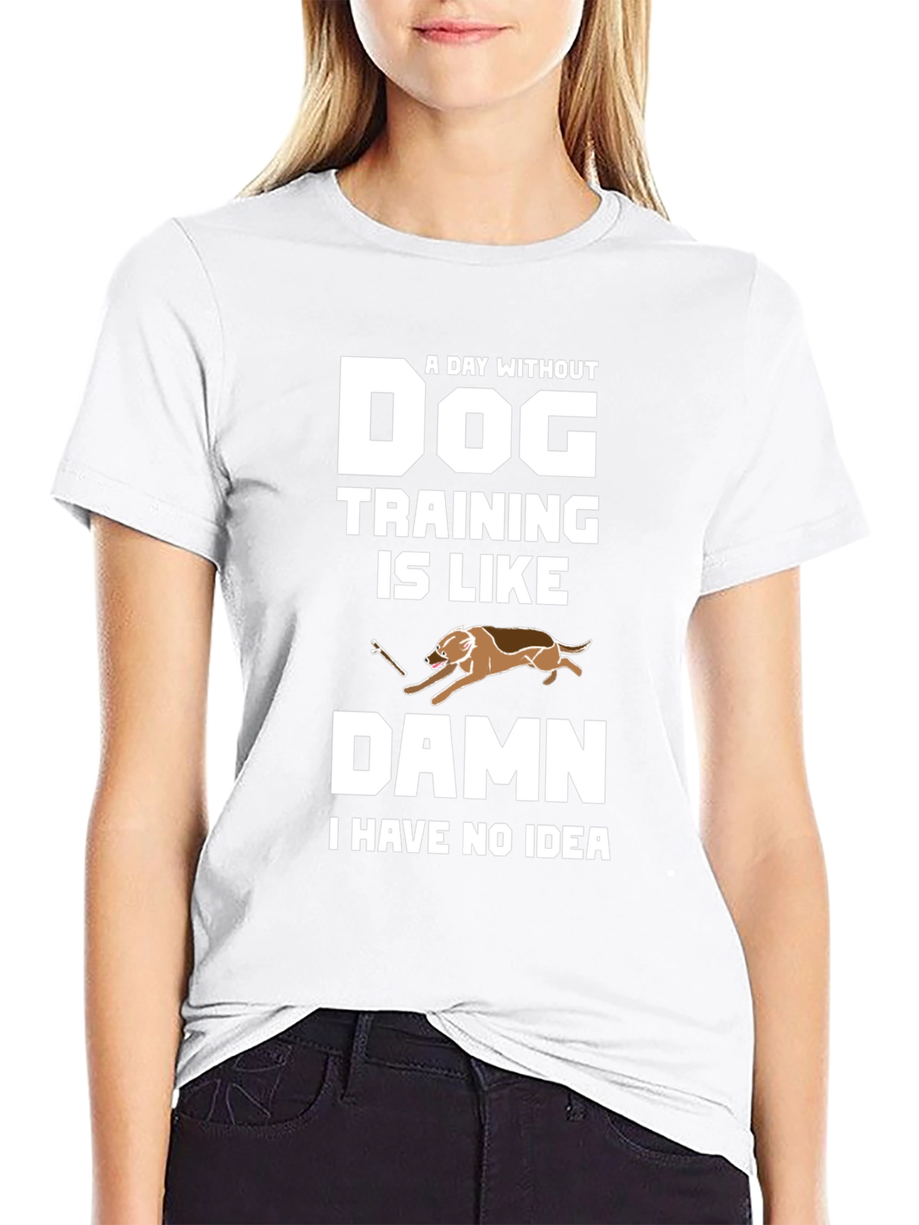 Black Funny Dog Training T-Shirt view 9
