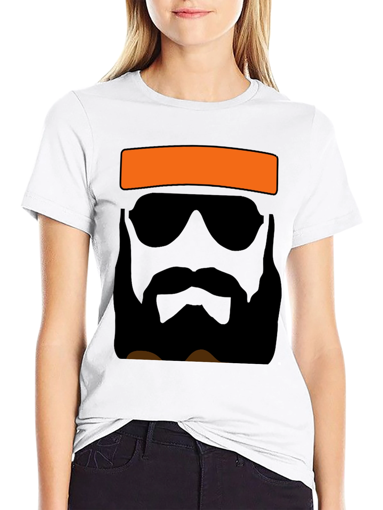 Black Cool Bearded Man Graphic Tee - Black view 9