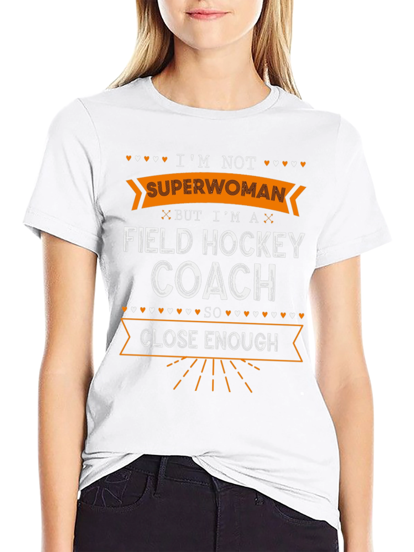 Black Field Hockey Coach T-Shirt - I'm Not Superwoman view 9