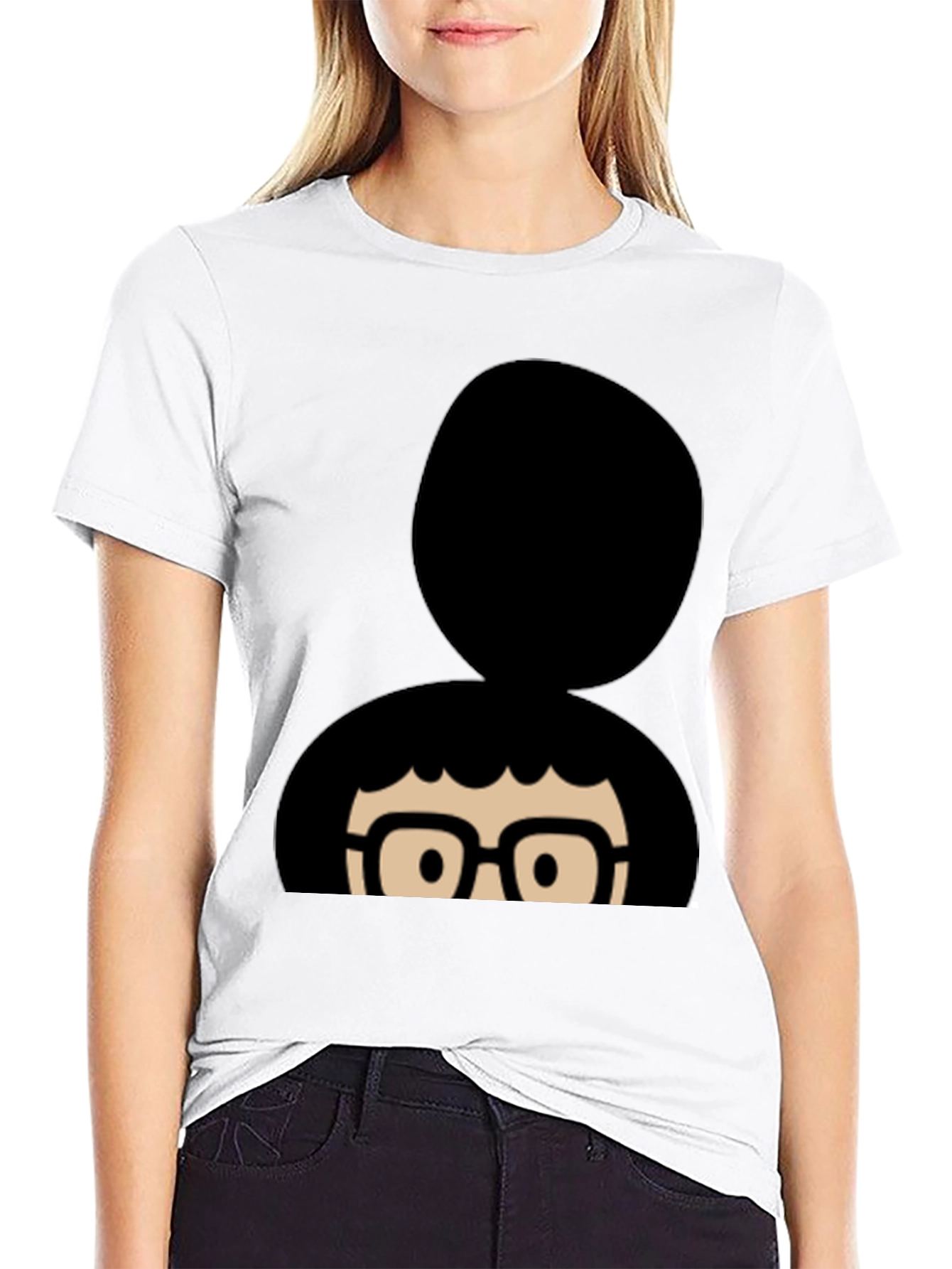 Black Tina Belcher Inspired Graphic T-Shirt - Black view 9