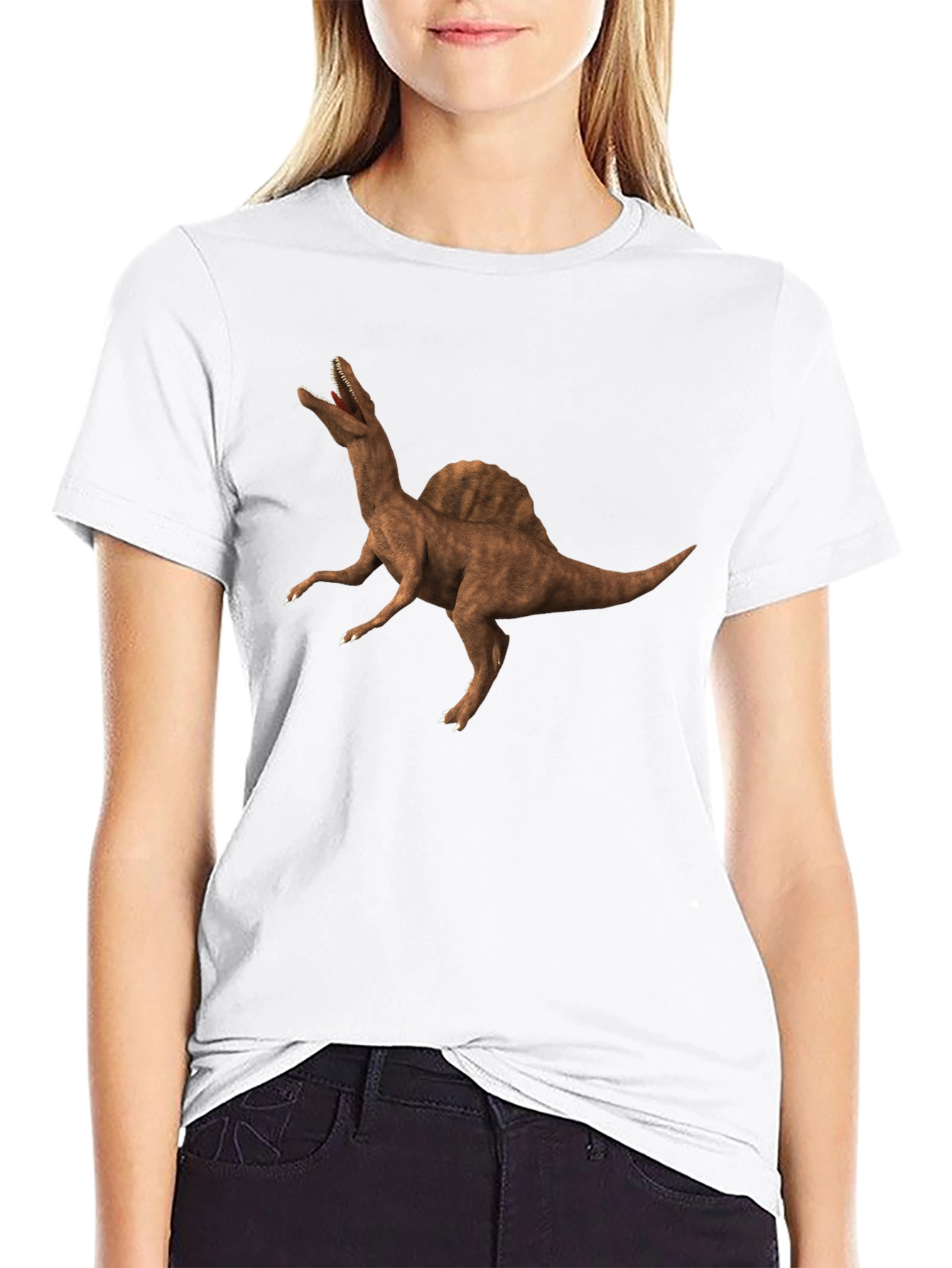 Black Dinosaur Print Black Tee view 9