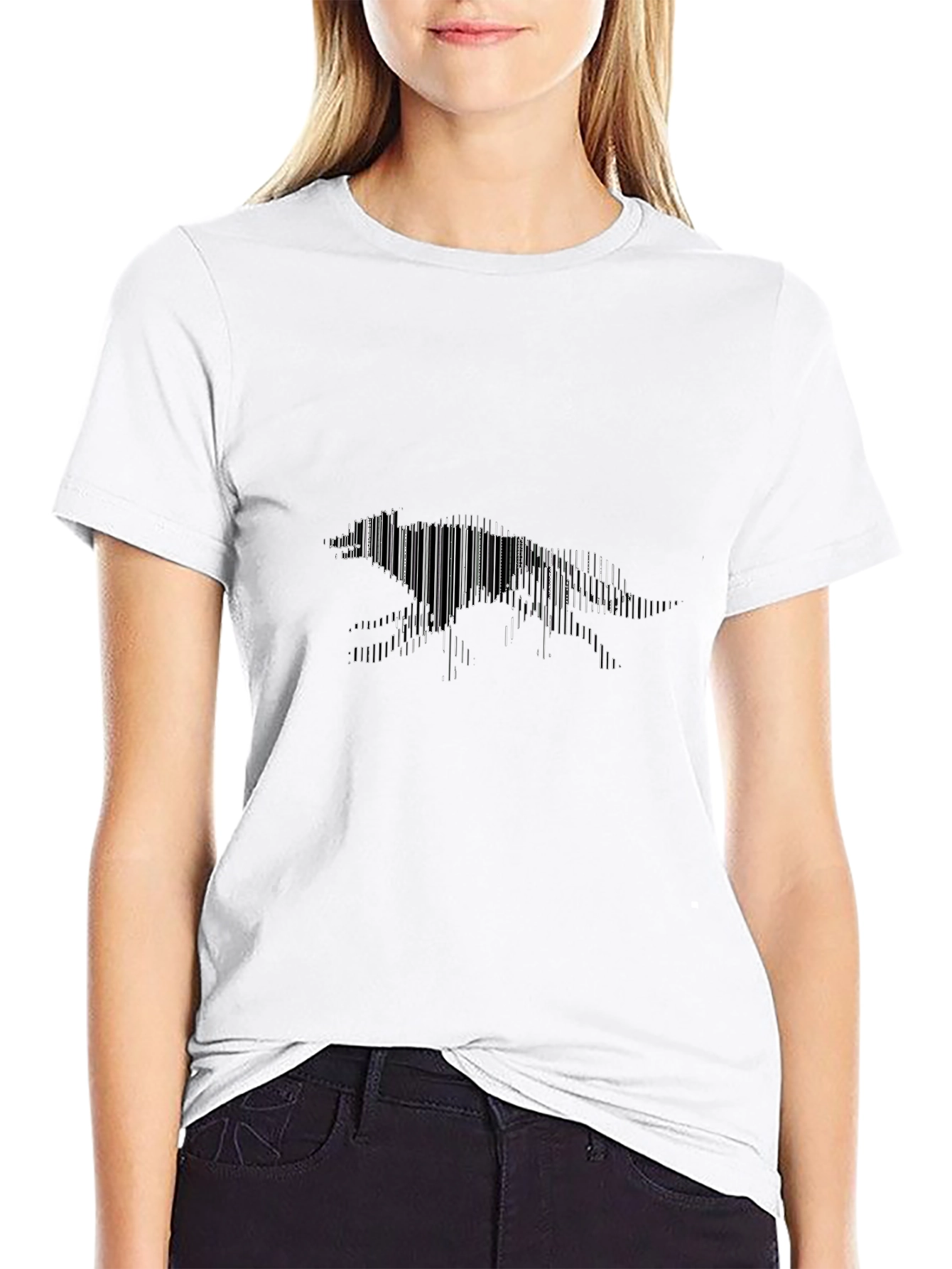 Black Barcode Jaguar Black T-Shirt - Modern Style view 9