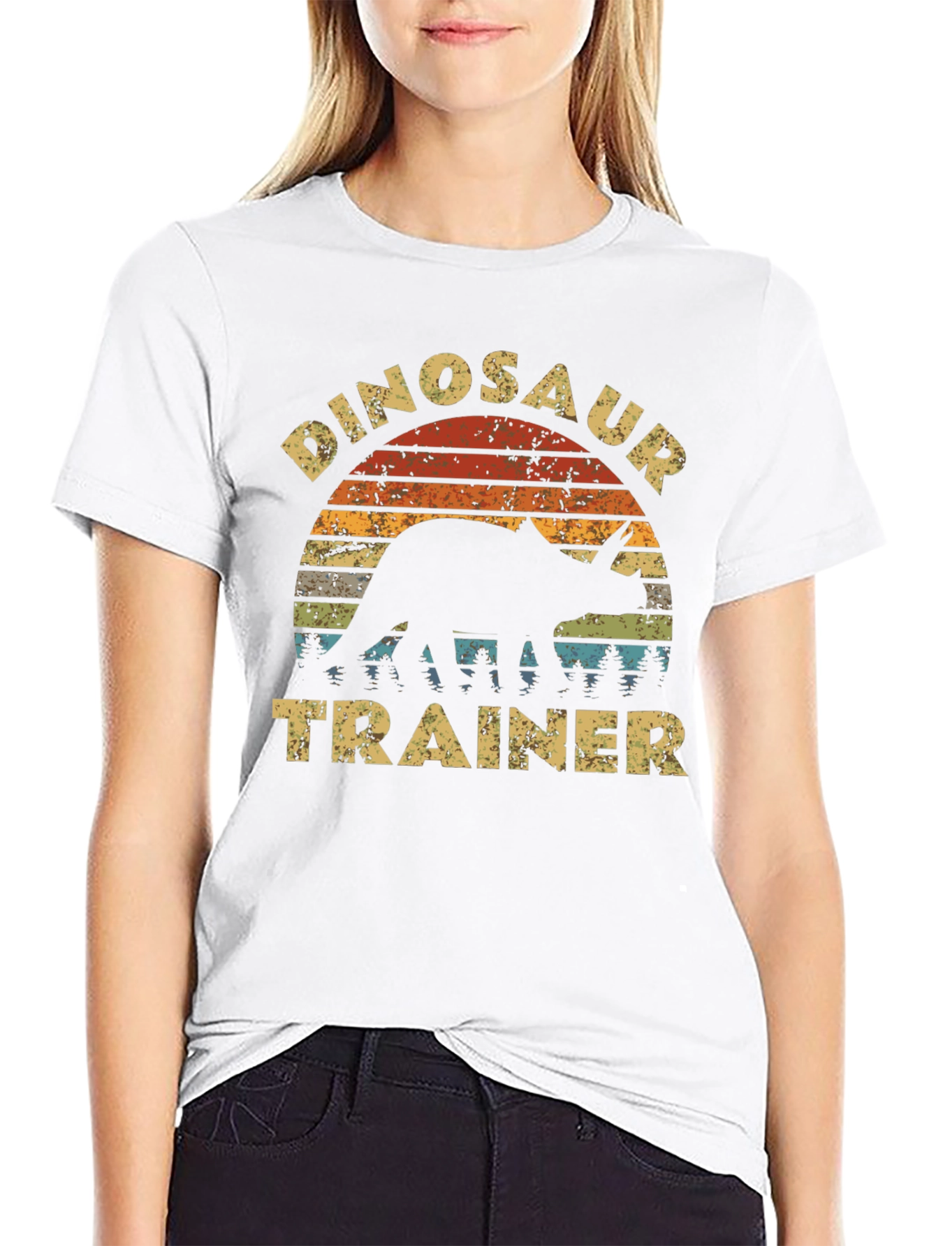 Black Dinosaur Trainer T-Shirt Retro Style view 9
