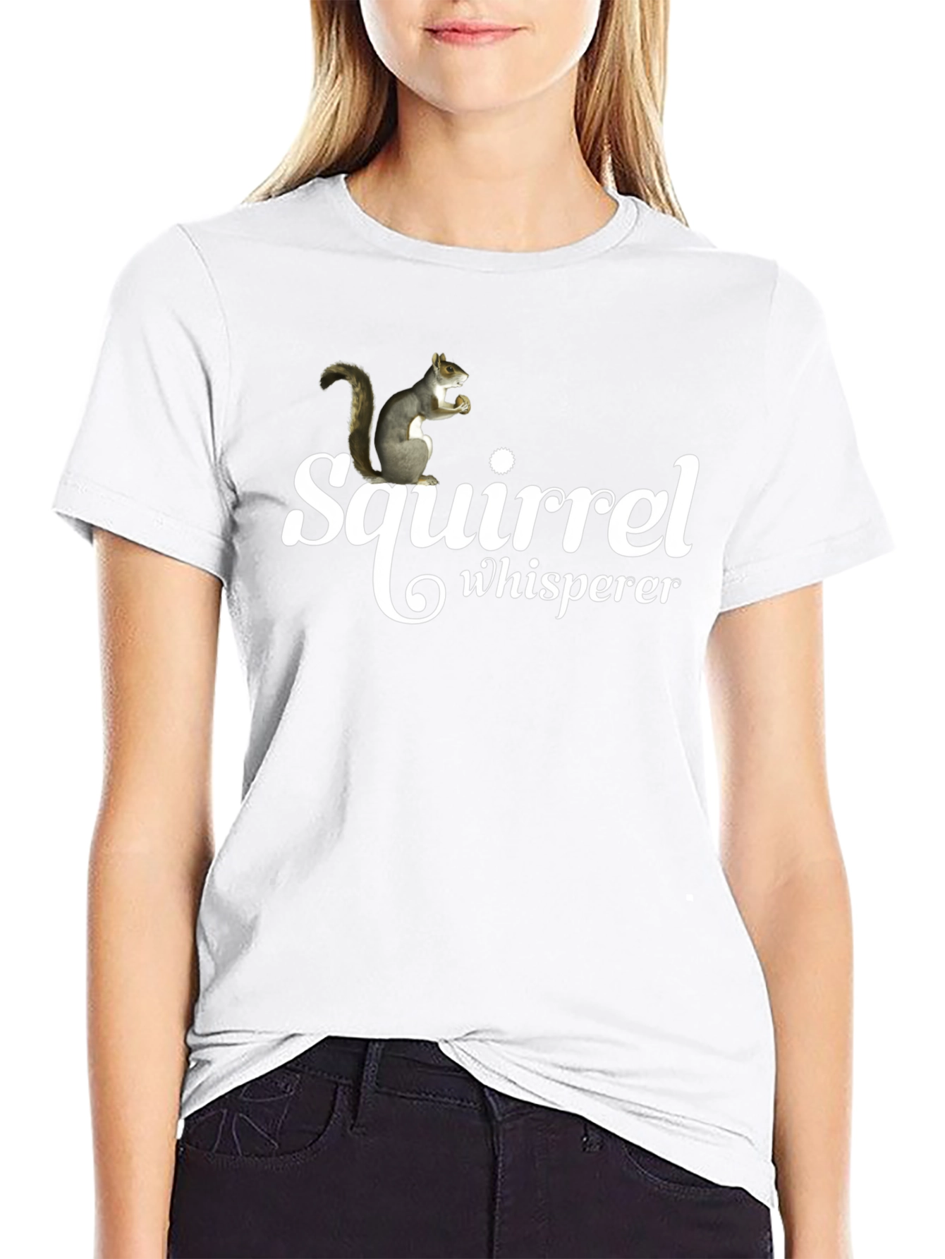 Black Squirrel Whisperer Graphic T-Shirt - Black view 9