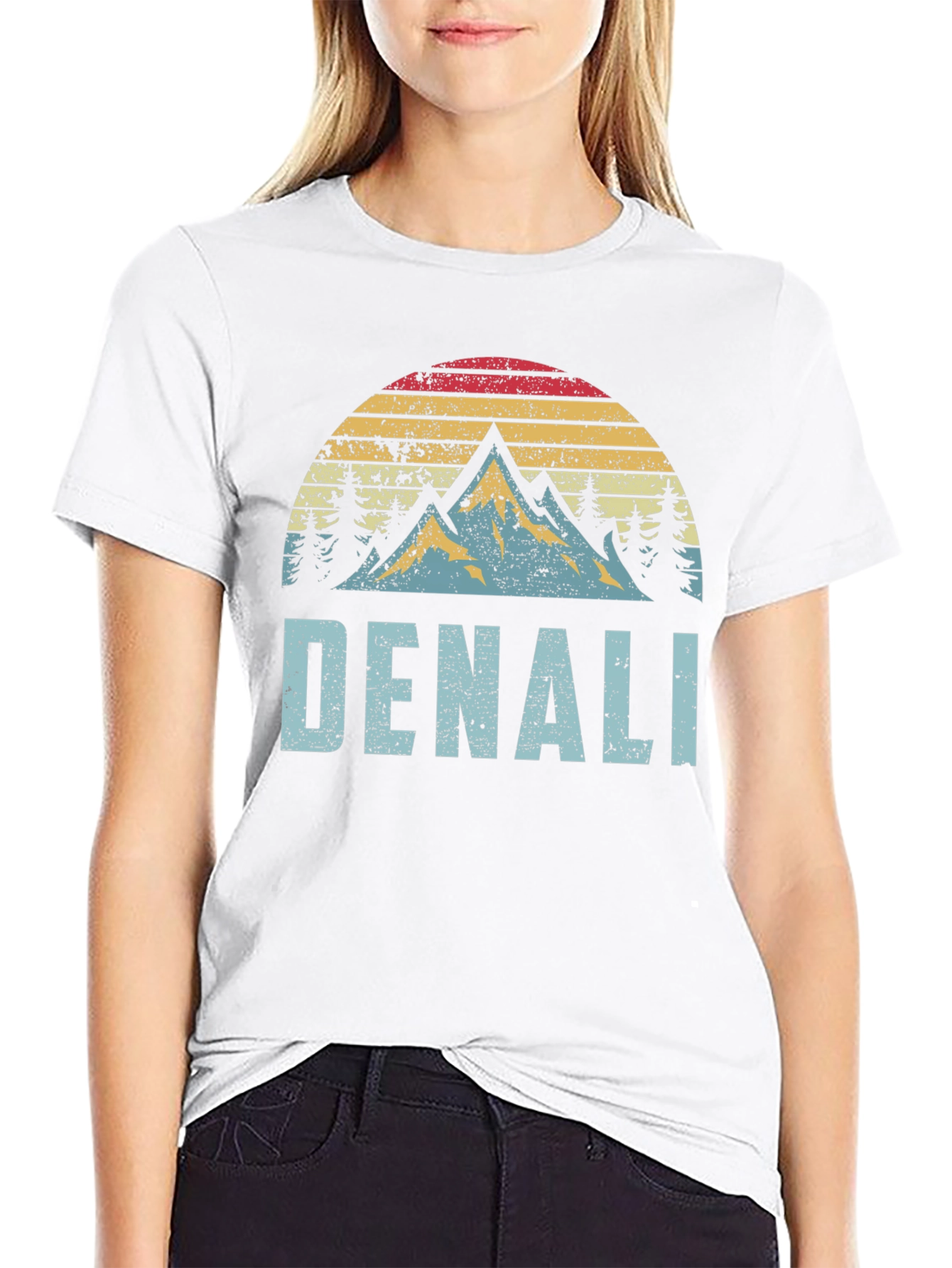 Black Vintage Denali T-Shirt | Mountain Graphic Tee view 9